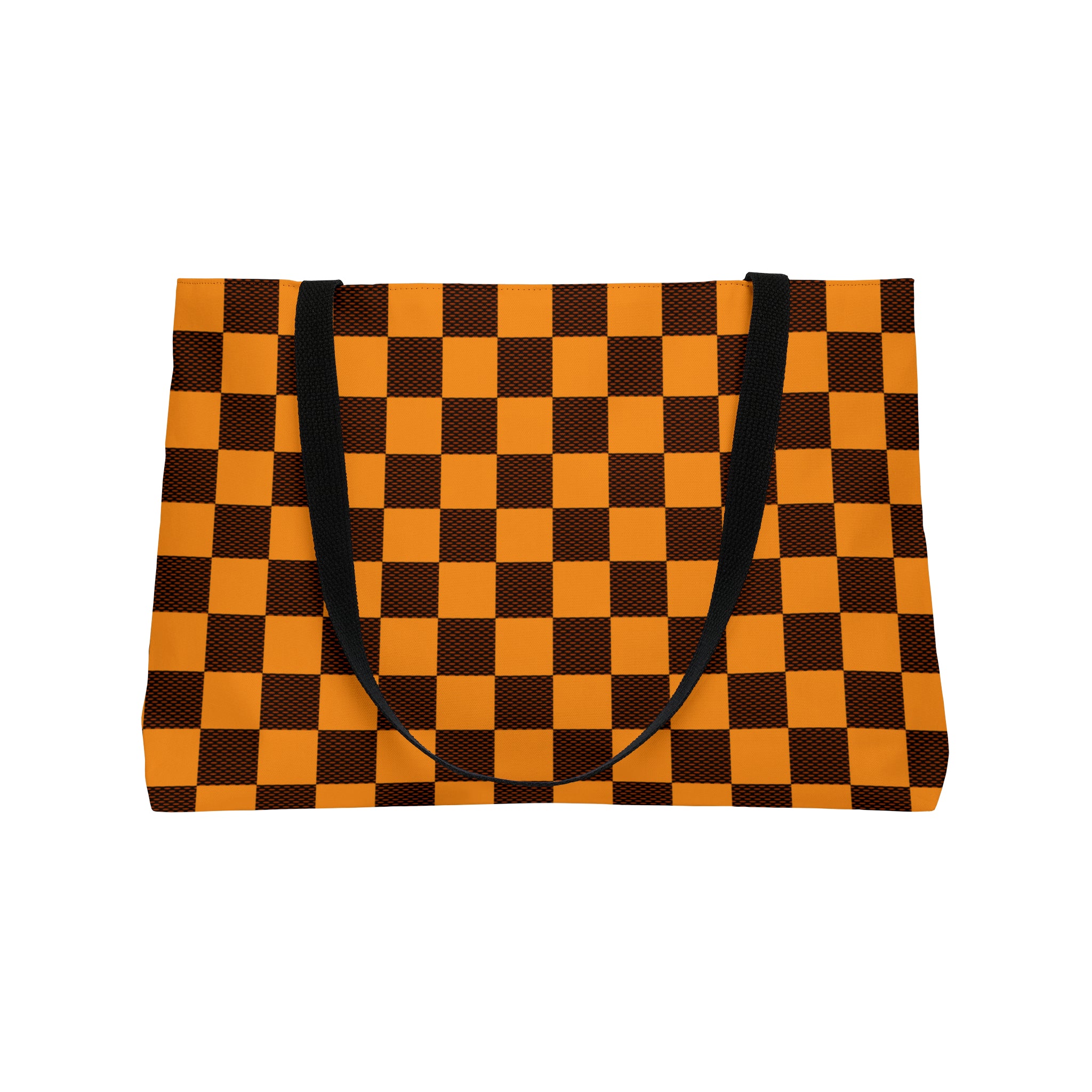 Orange "Taxicab" Checkerboard │ Weekender Tote Bag