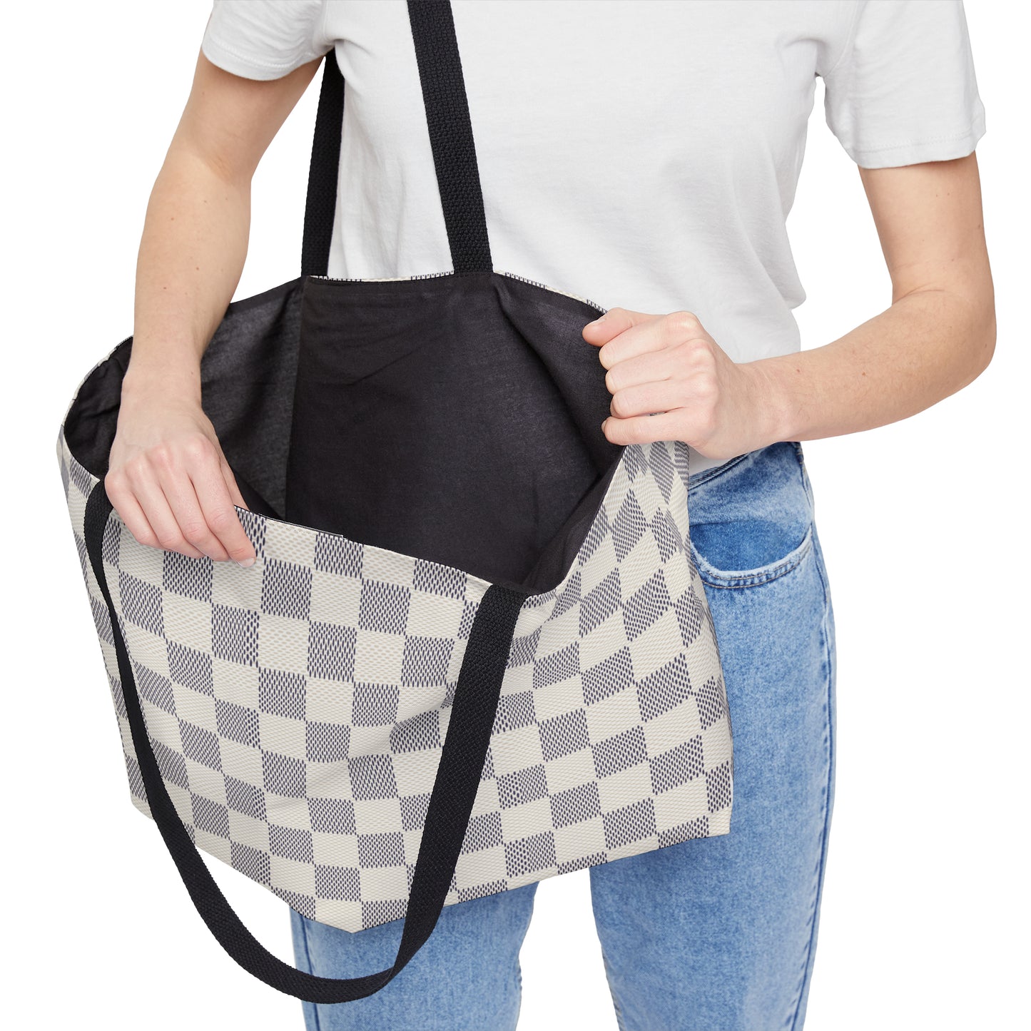 Azure Checkerboard │ Weekender Tote Bag