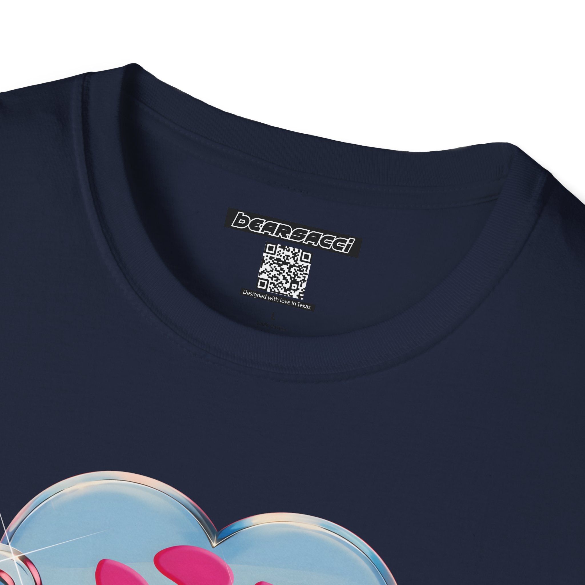Bearbie®: Heart Bear Claw Logo │Softsyle T-shirt