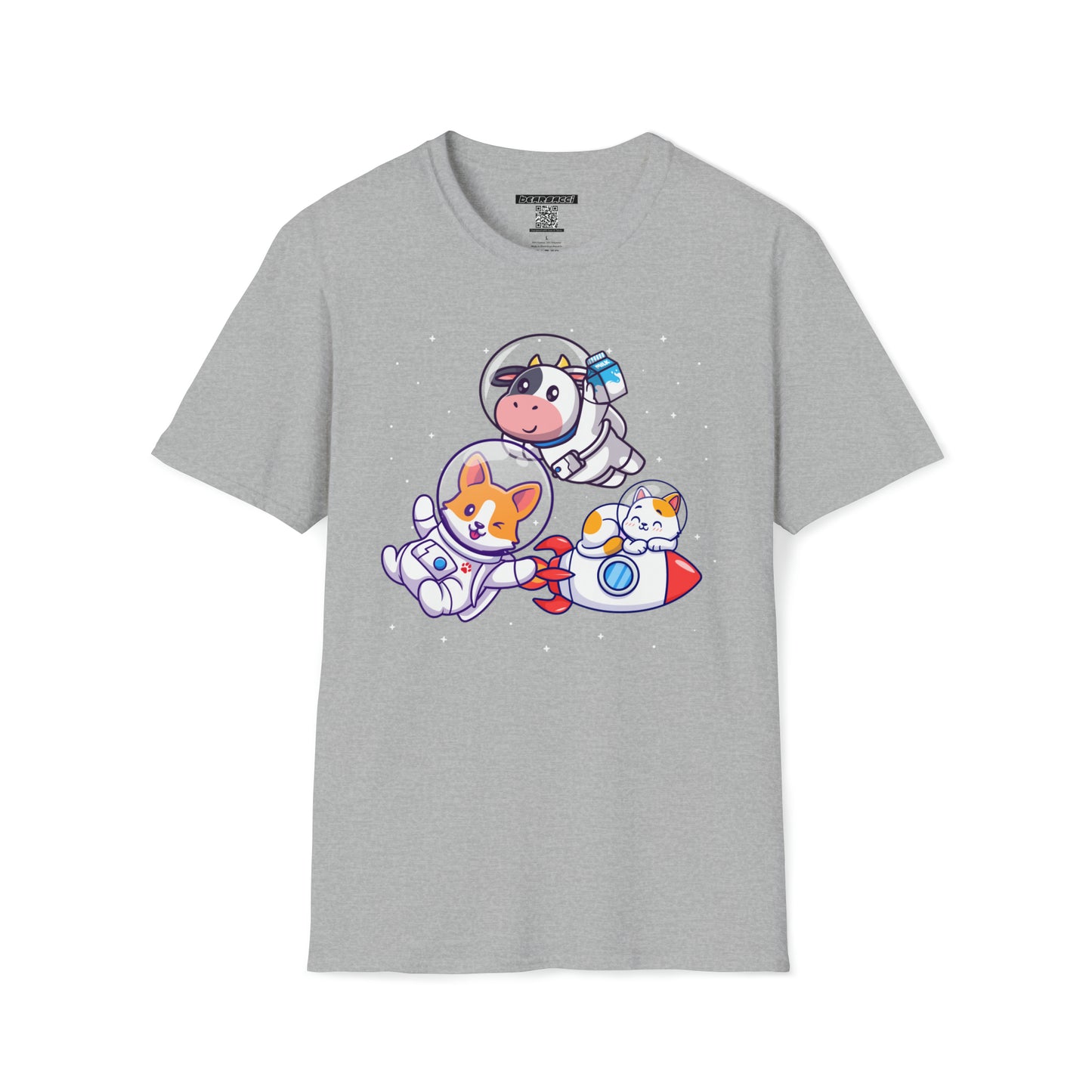 HyperPop™: Cow, Dog & Cat In Space │ Softsyle T-shirt