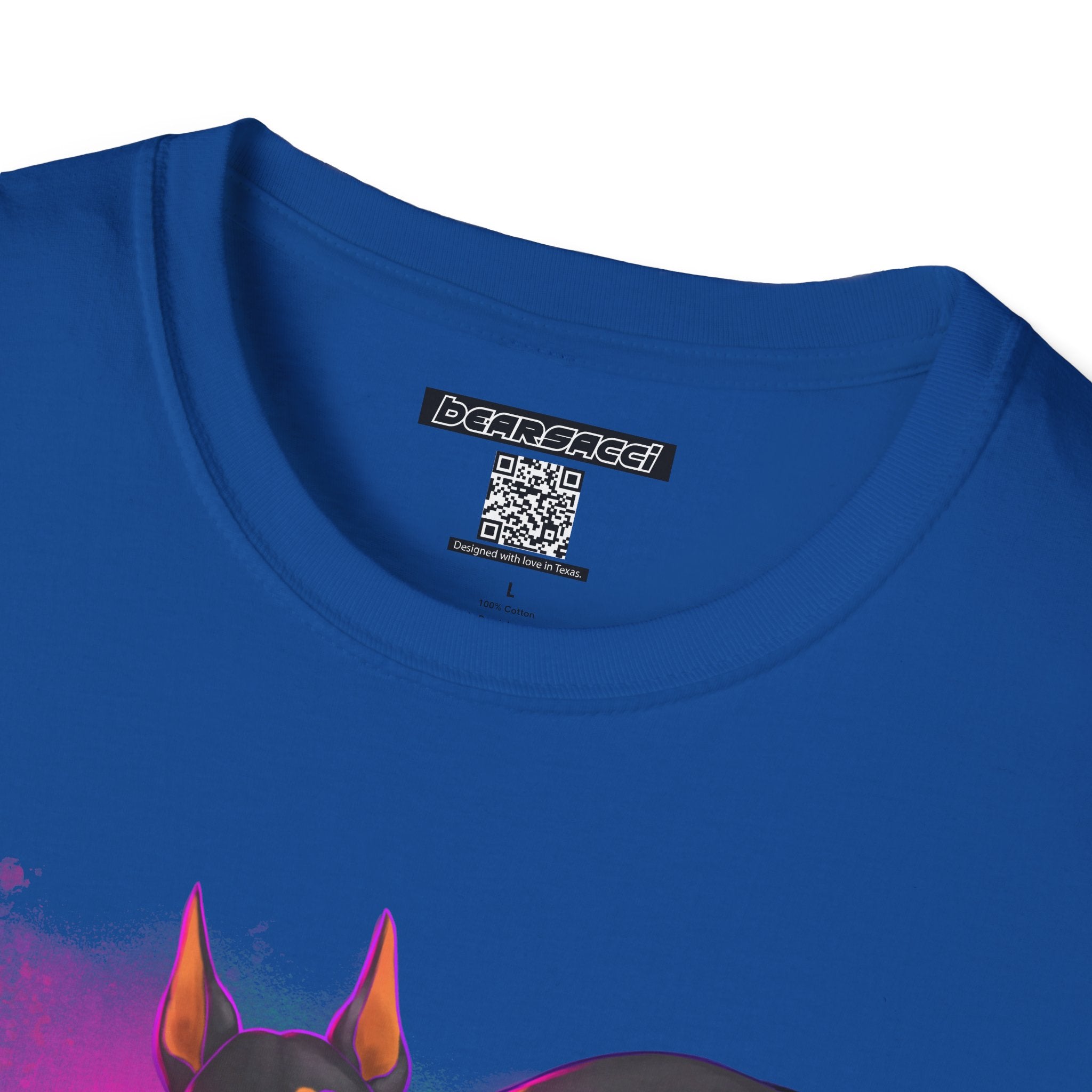 YIFF™: Neon Pup Doberman │ Softsyle T-shirt