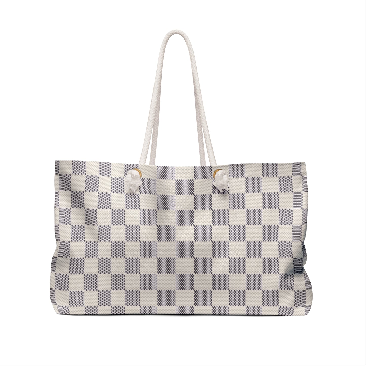 Azure Checkerboard │ Weekender Bag (Rope Handle)