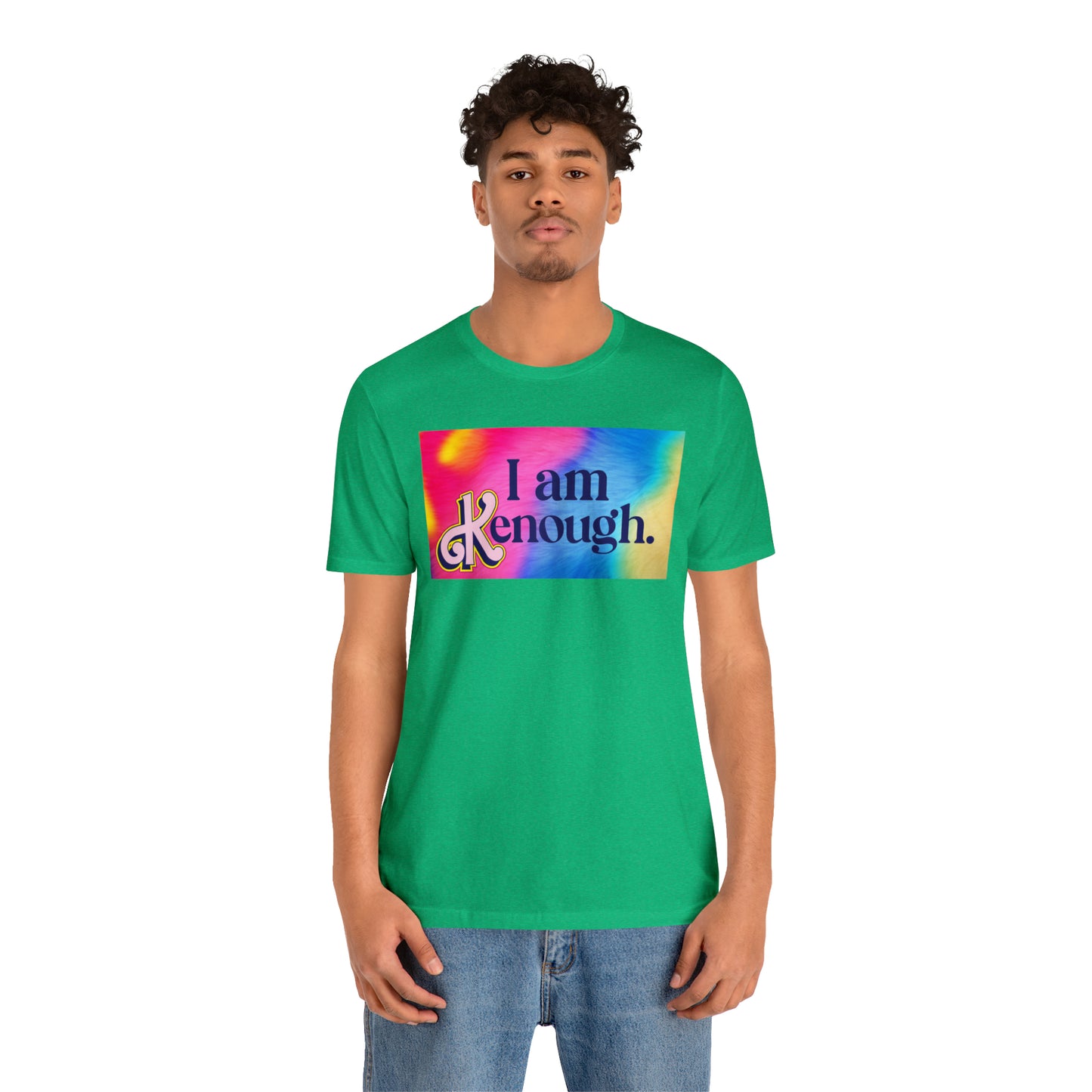 Bearbie: "I am Kenough" With Rainbow Background │ Premium Jersey T-shirt