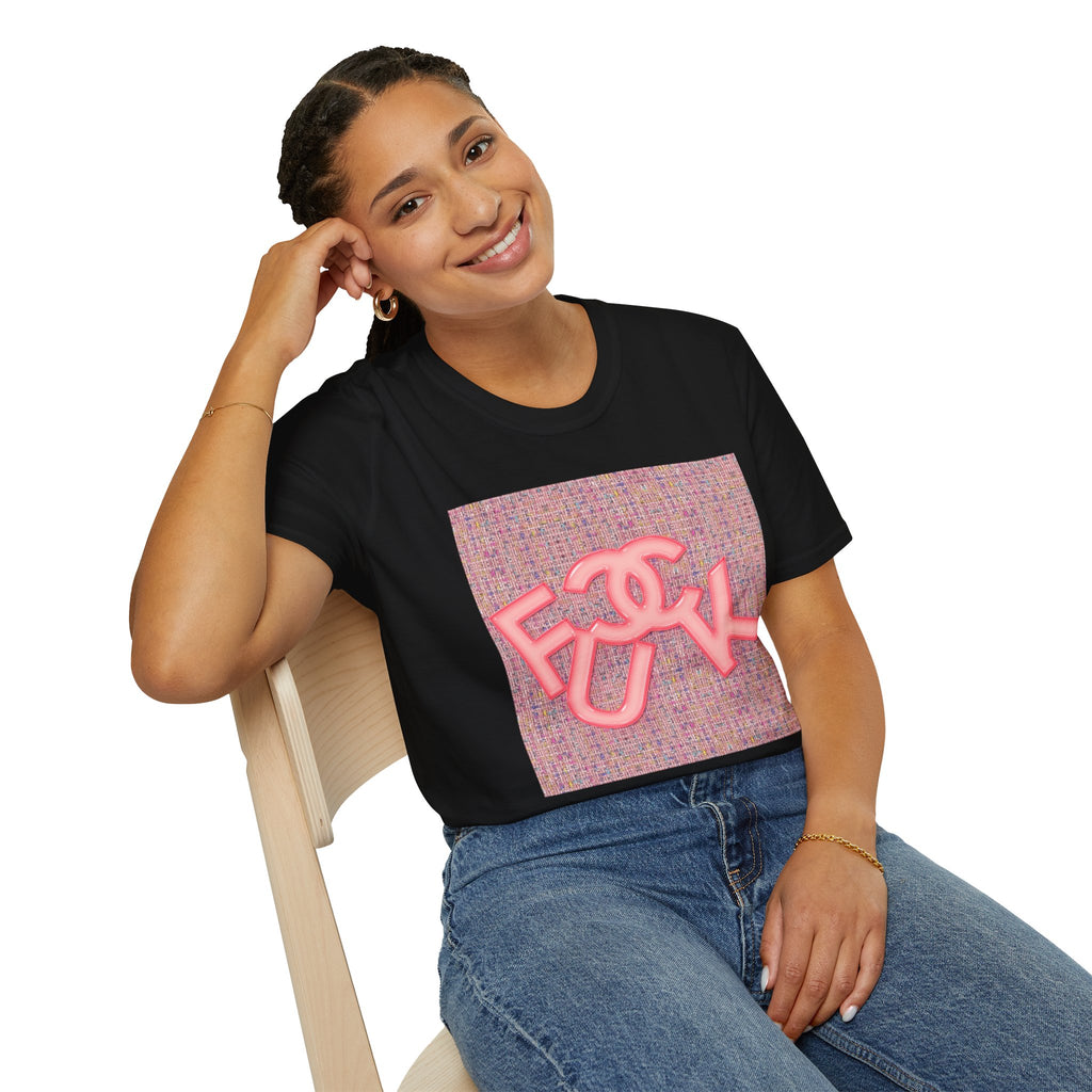 Fake Designer™: Pink Tweed Fuck│ Softsyle T-shirt