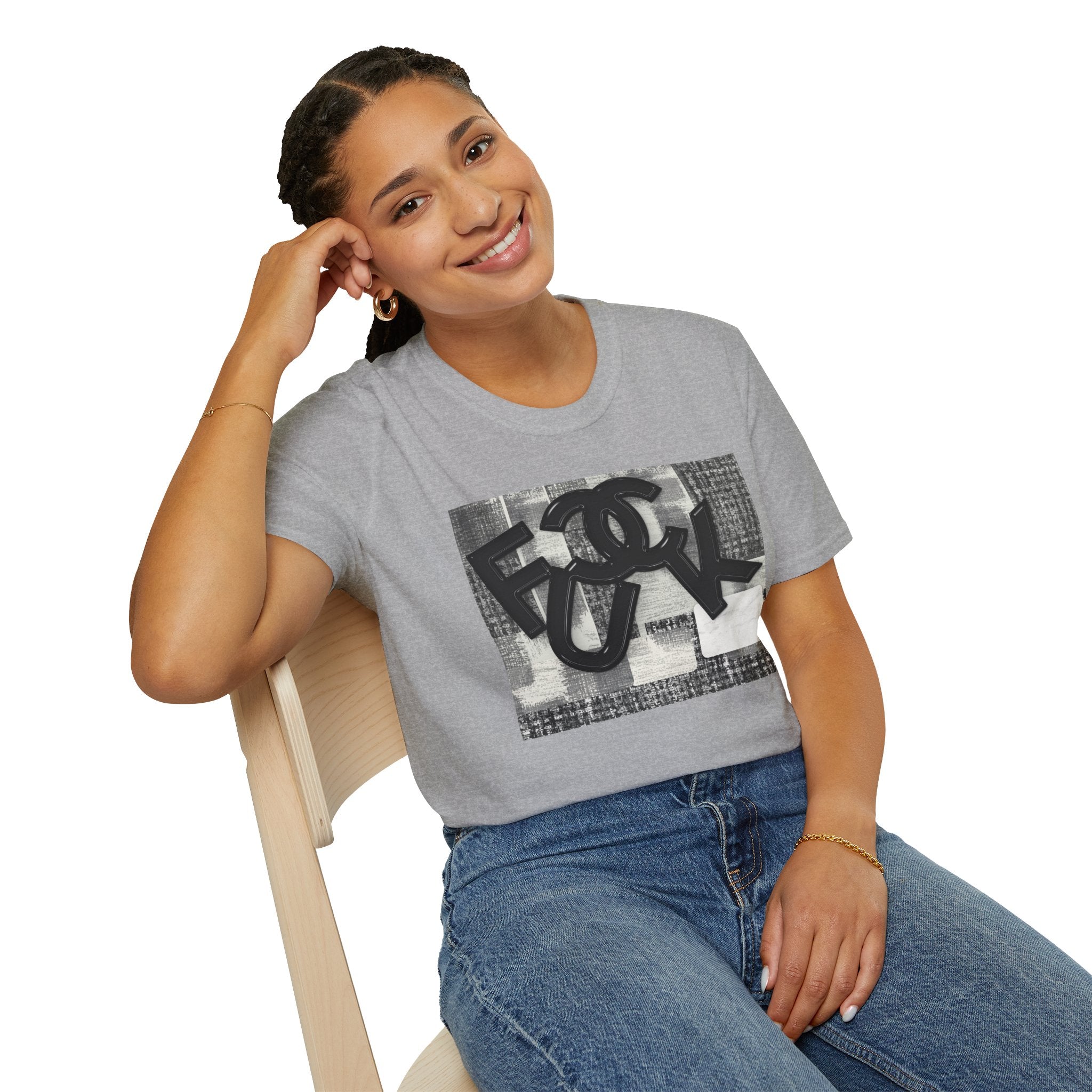 Fake Designer™: Tweed Patchwork Fuck│ Softsyle T-shirt