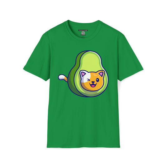 HyperPop™: Avocado Cat │ Softsyle T-shirt