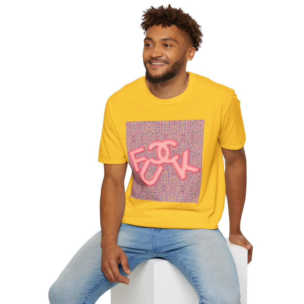 Fake Designer™: Pink Tweed Fuck│ Softsyle T-shirt