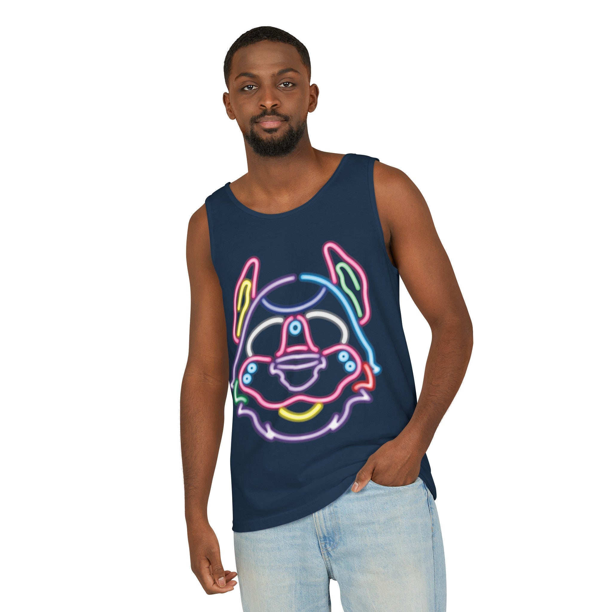 YIFF®: Neon Good Buy (Pup Mask) │ Garment-Dyed Tank Top