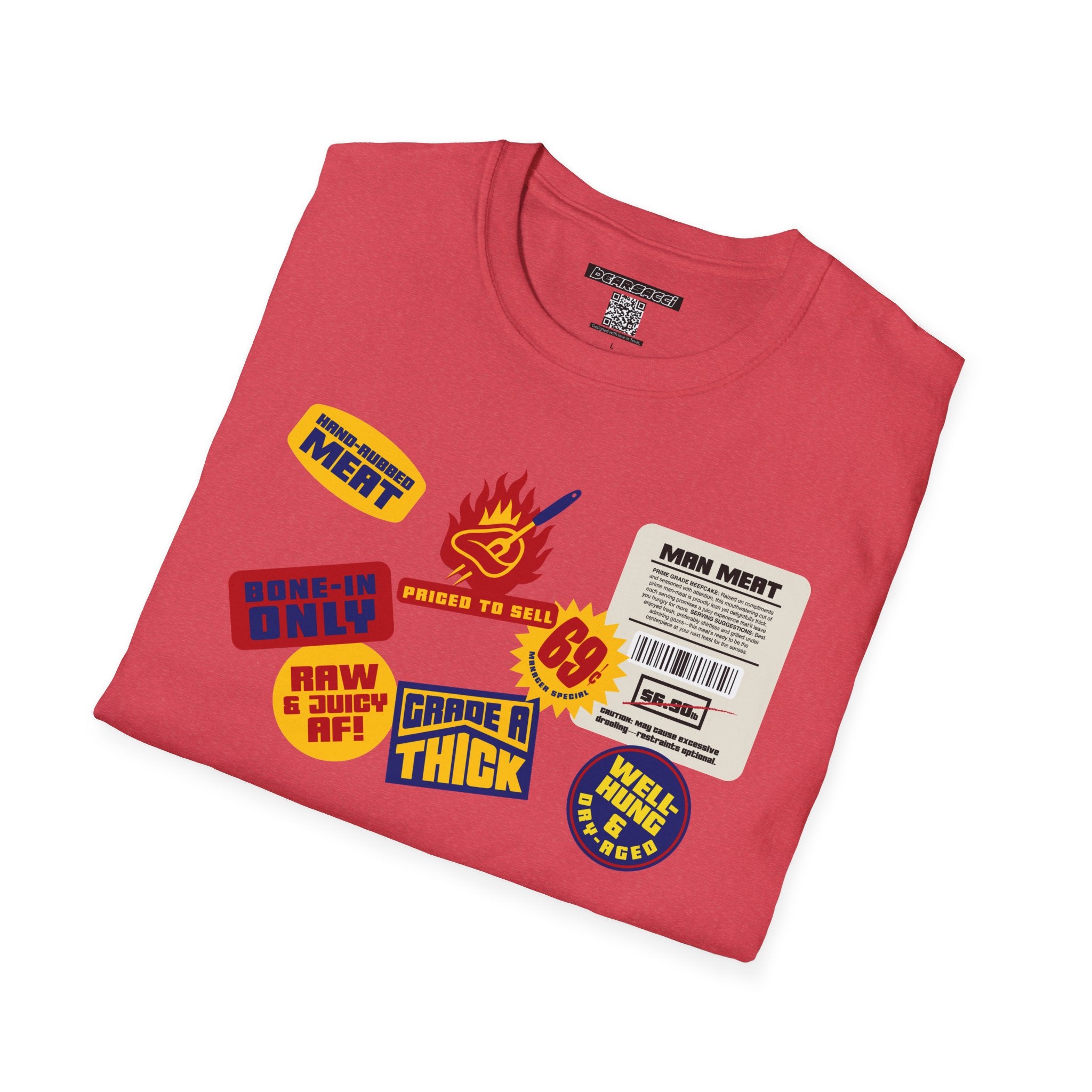 Bearmart®: Butcher Isle Meat Stickers (1950s Colorway) │Softsyle T-shirt
