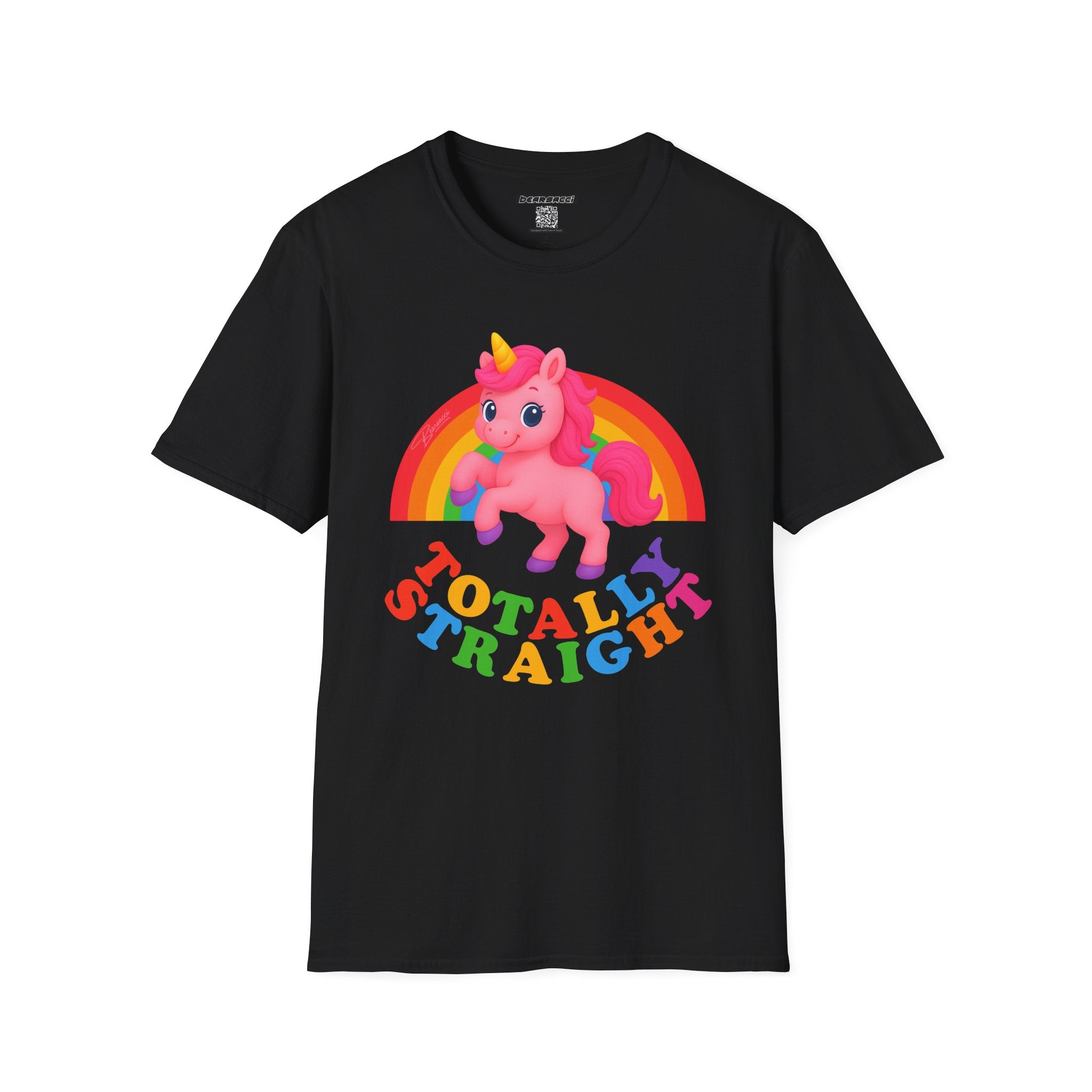 HyperPop™: Totally Straight Pink Unicorn │ Softsyle T-shirt