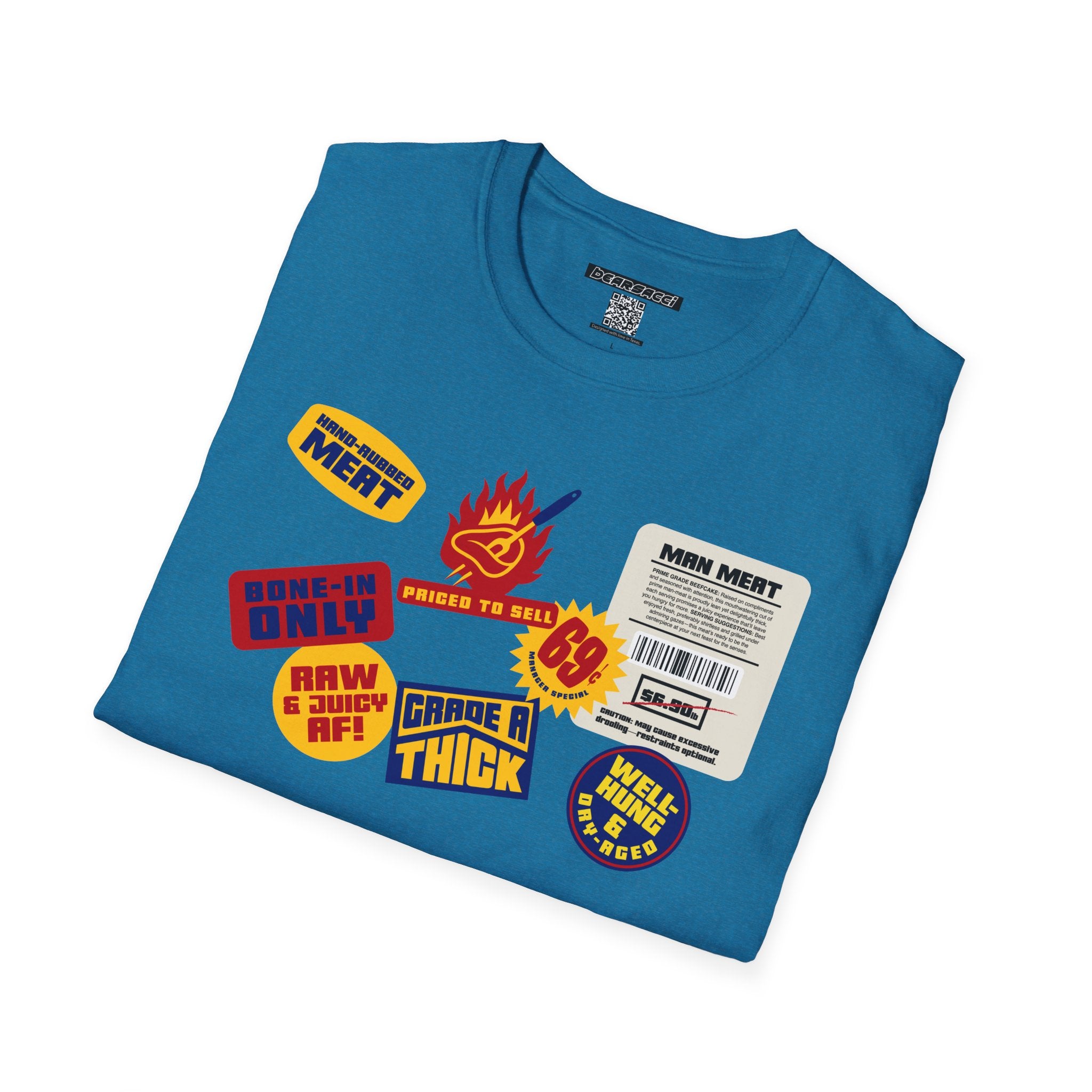 Bearmart®: Butcher Isle Meat Stickers (1950s Colorway) │Softsyle T-shirt