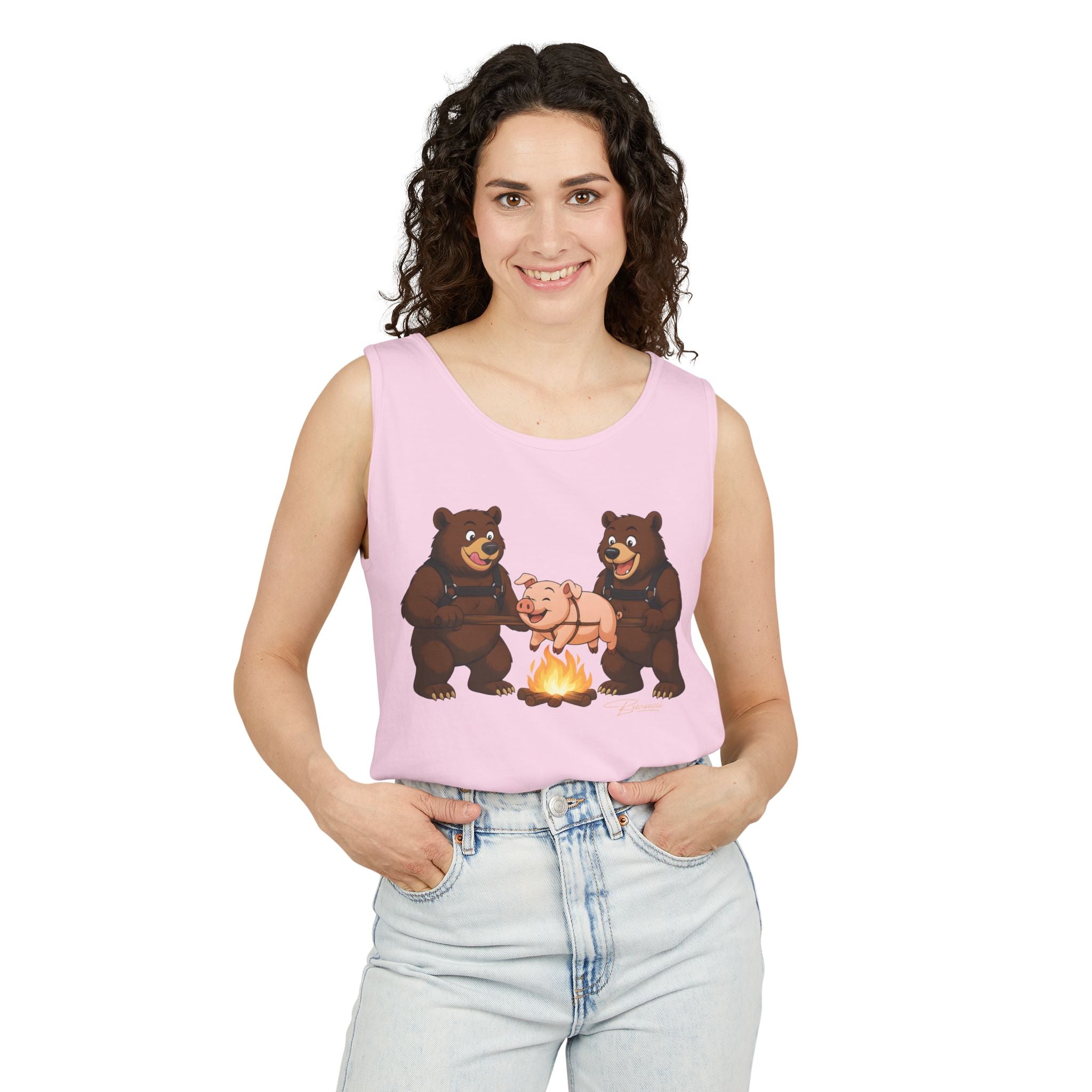 Bearmart®: Spit Roast Pig │Garment-Dyed Tank Top