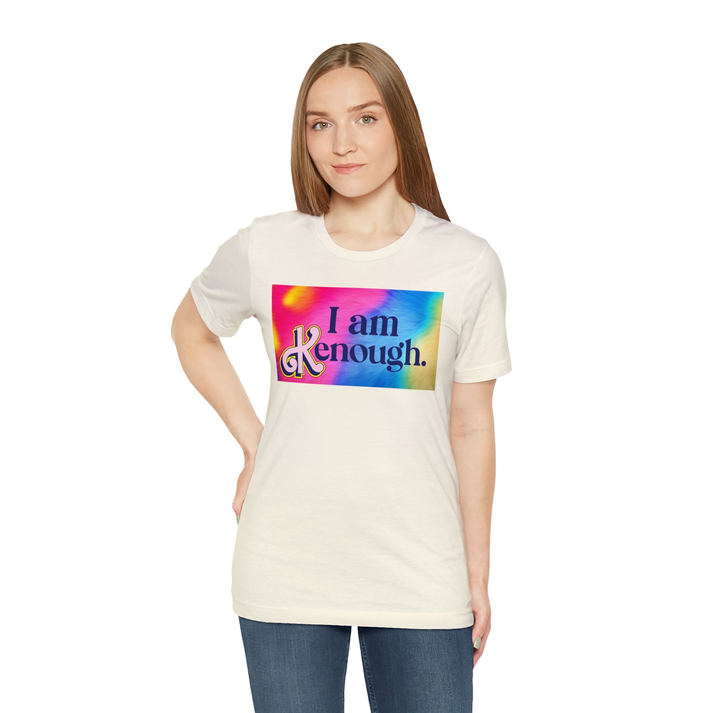 Bearbie: "I am Kenough" With Rainbow Background │ Premium Jersey T-shirt