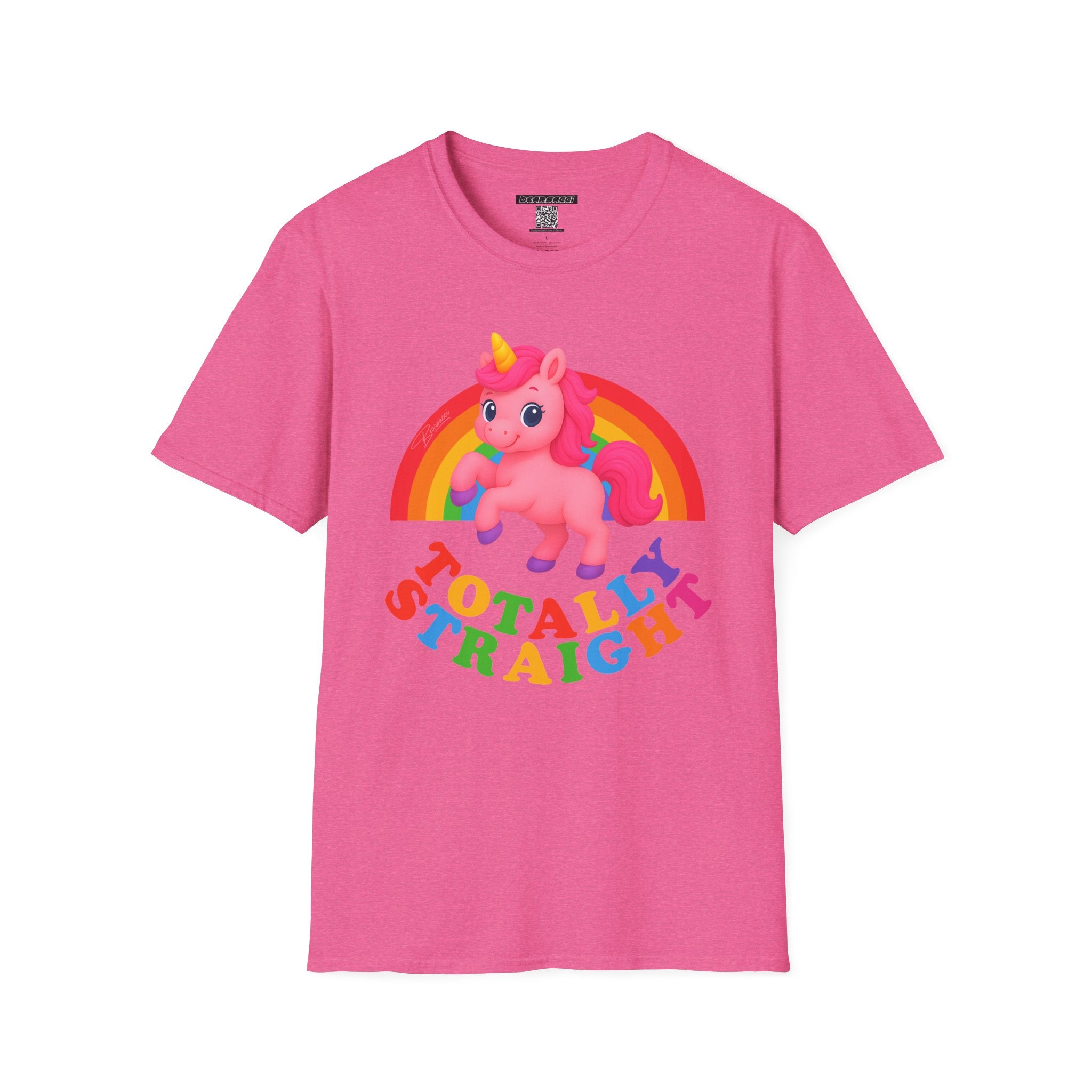 HyperPop™: Totally Straight Pink Unicorn │ Softsyle T-shirt