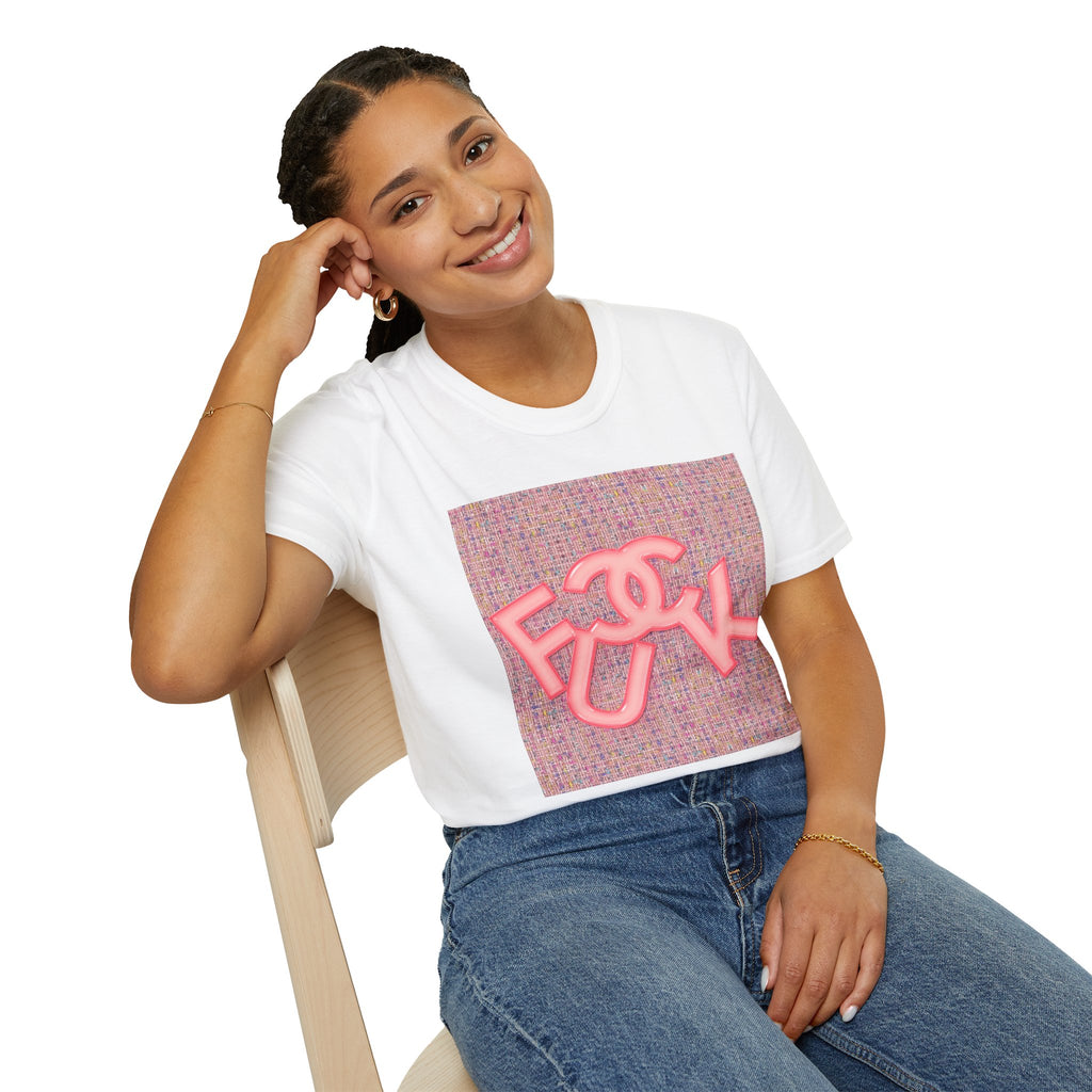 Fake Designer™: Pink Tweed Fuck│ Softsyle T-shirt