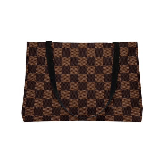 Mocha Bronze Checkerboard │ Weekender Tote Bag