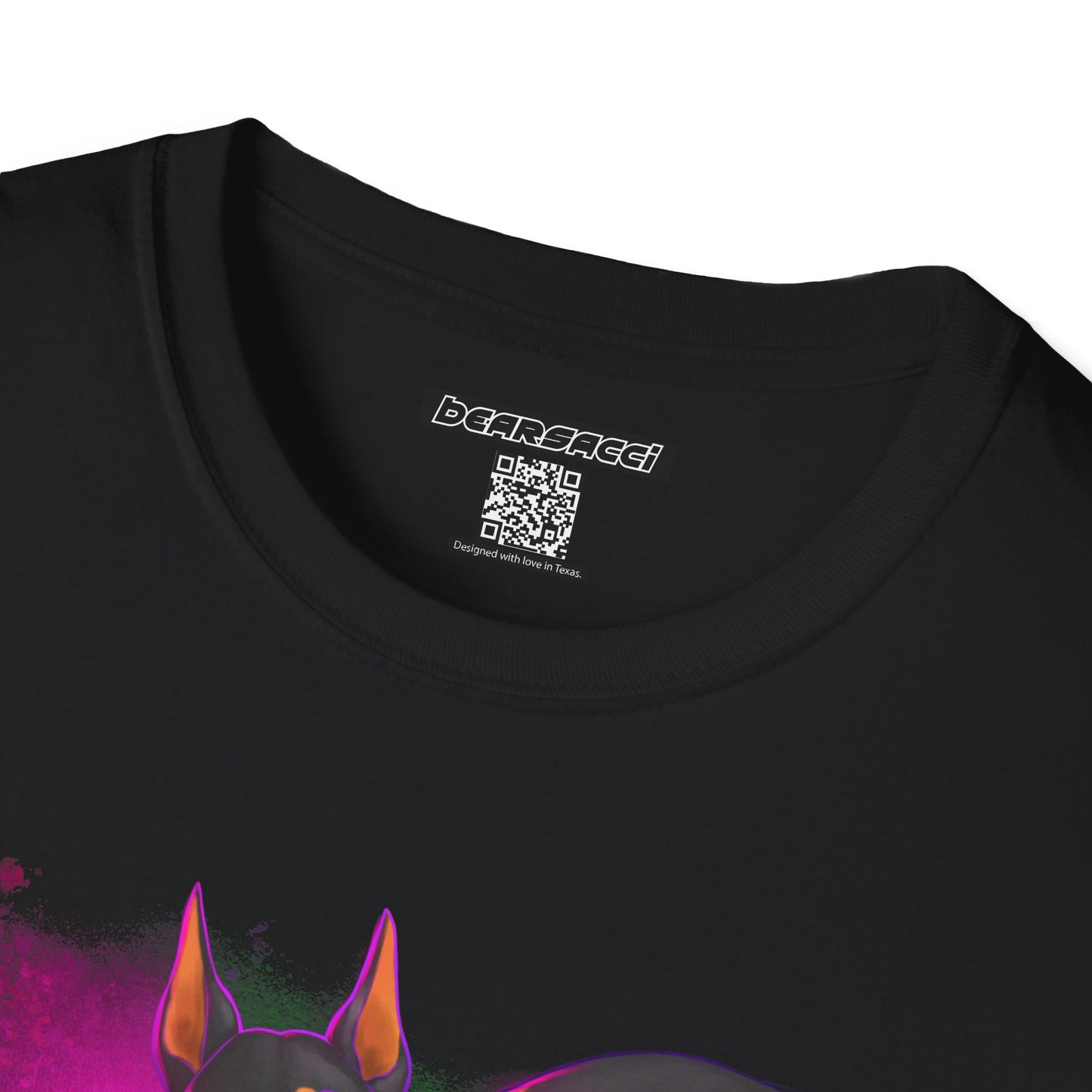 YIFF™: Neon Pup Doberman │ Softsyle T-shirt