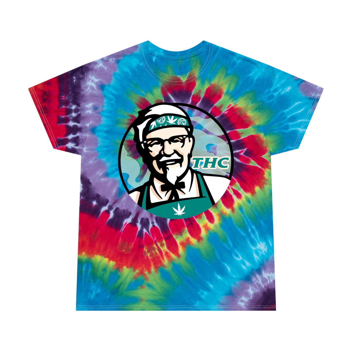 Stoney: "Fried" THC Logo │ Tie-Dye Tee, Spiral