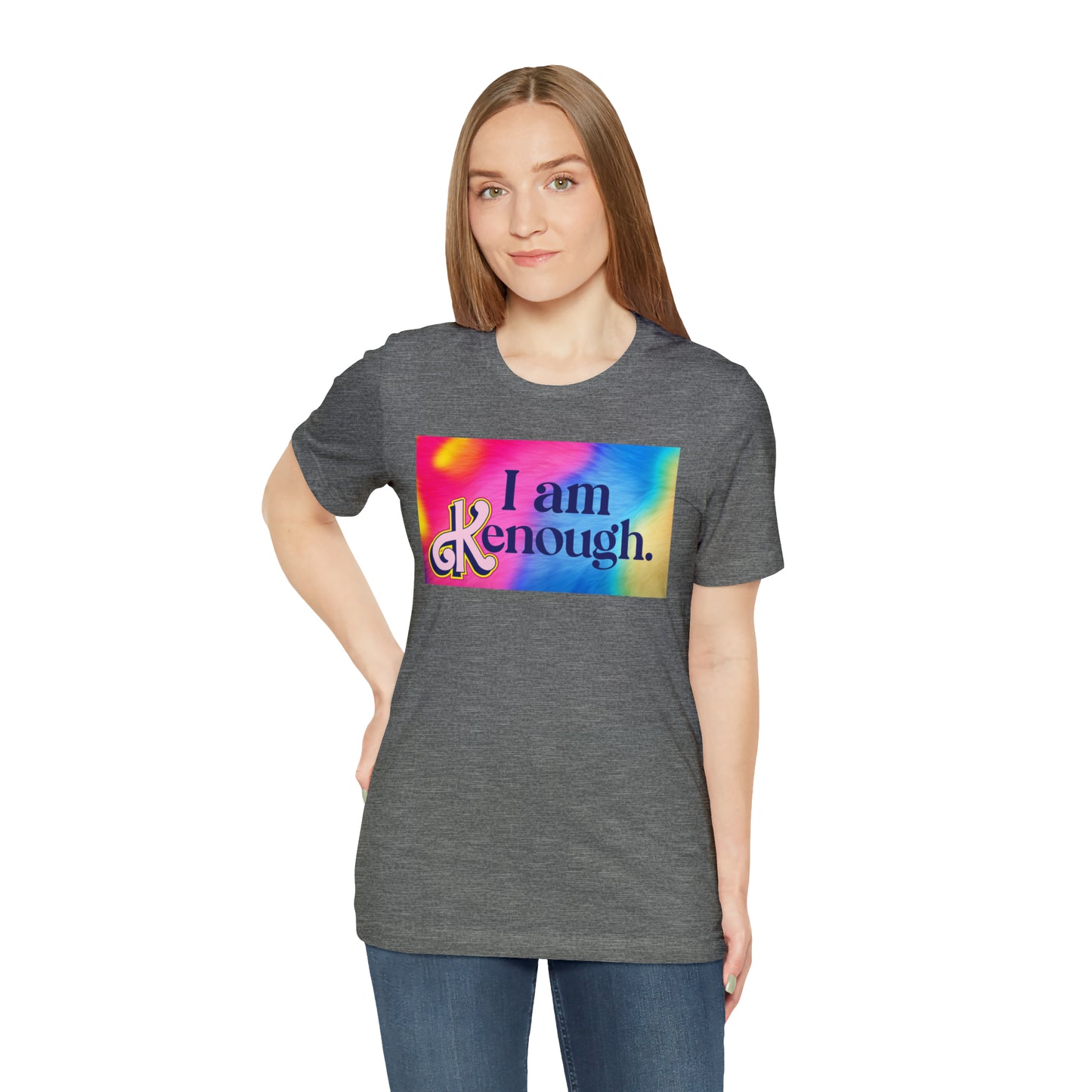 Bearbie: "I am Kenough" With Rainbow Background │ Premium Jersey T-shirt