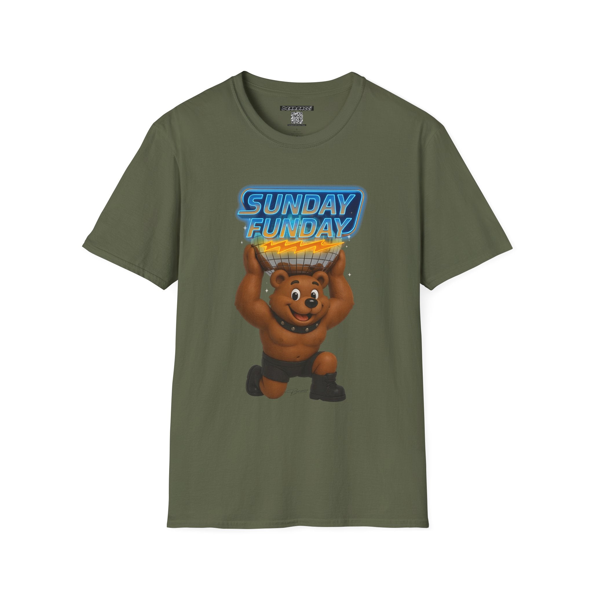 Bearsacci™: Sunday Funday Atlas Disco Bear Remix│ Softsyle T-shirt