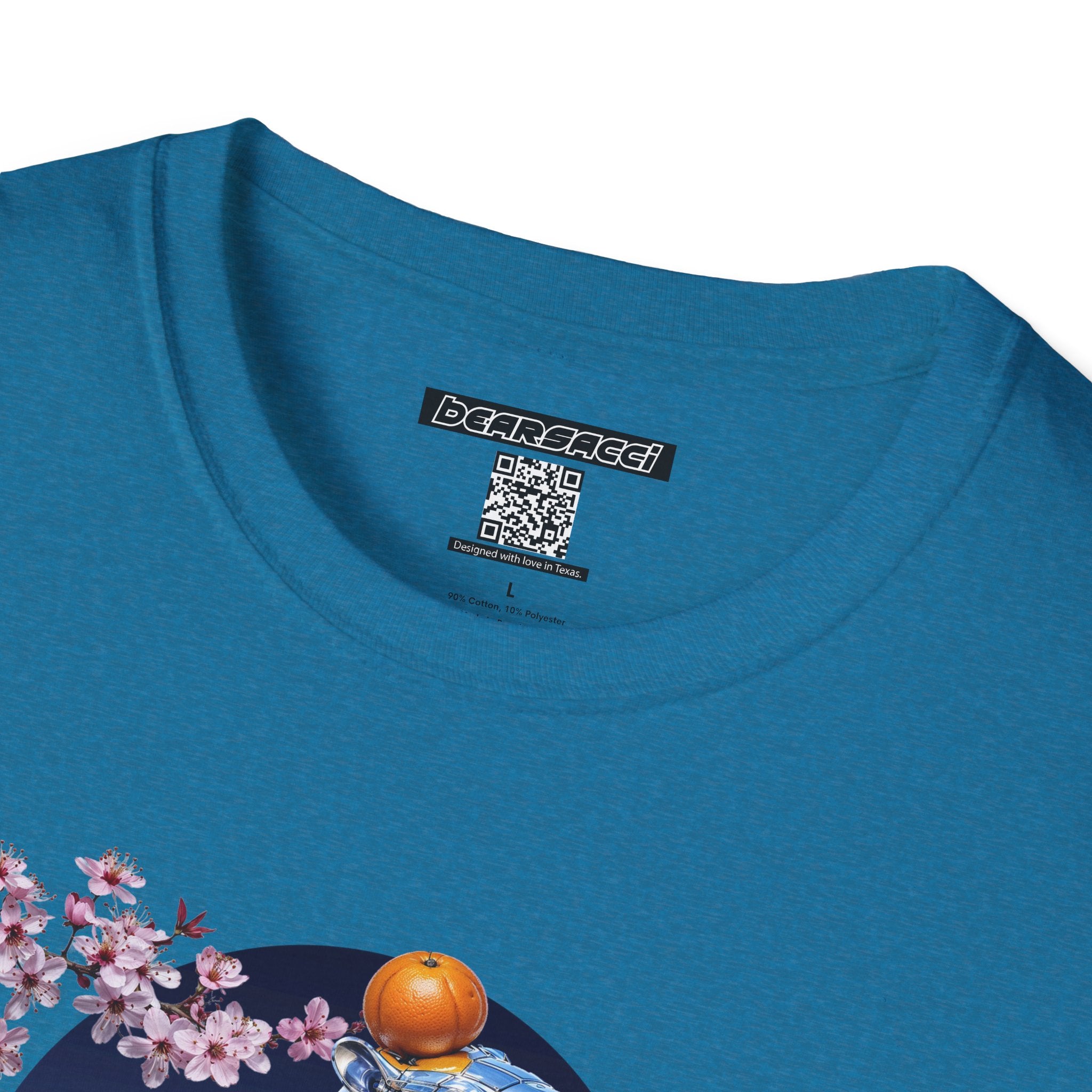 Fake Designer™: Robot Capybara T-Shirt with Sakura Blooms│ Softsyle T-shirt
