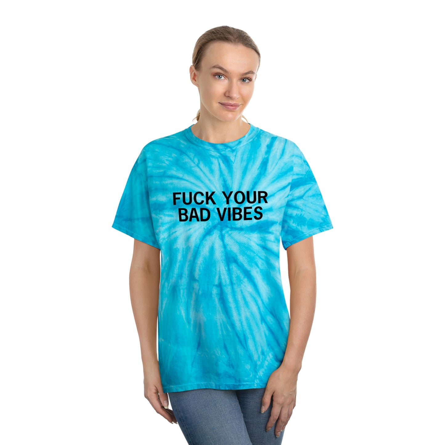 Stoney X Hollyweird: "Fuck Your Bad Vibes" │ Tie-Dye Tee, Spiral