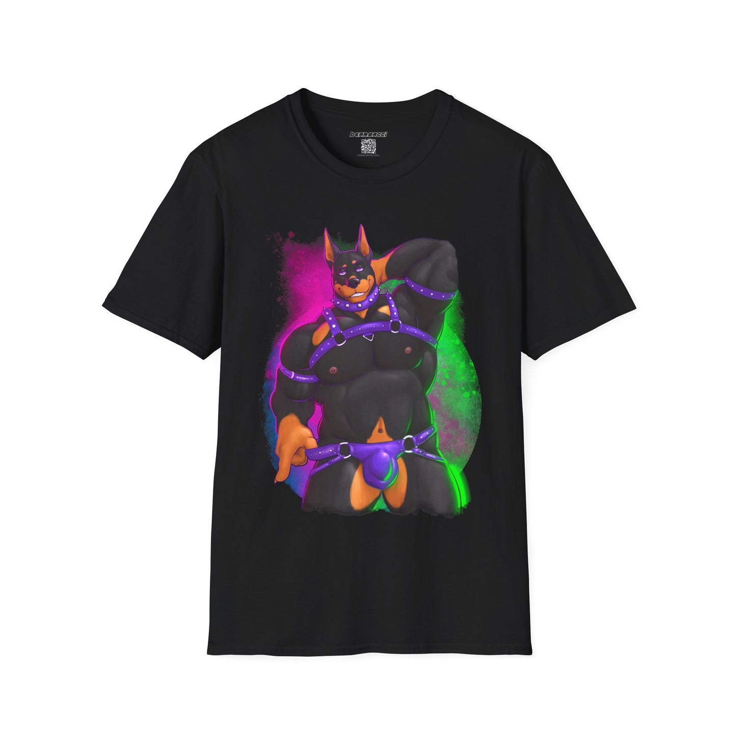 YIFF™: Neon Pup Doberman │ Softsyle T-shirt