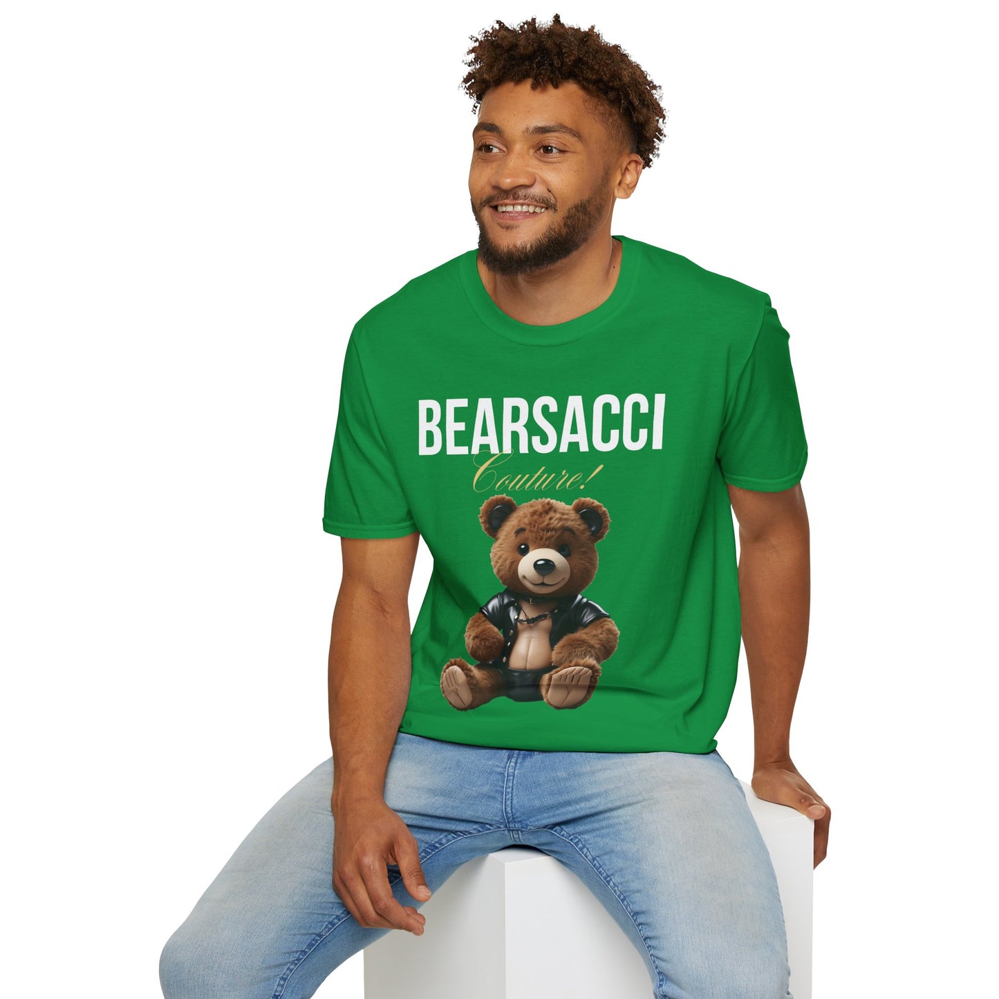 Fake Designer™: Leather Teddy Bear│ Softsyle T-shirt