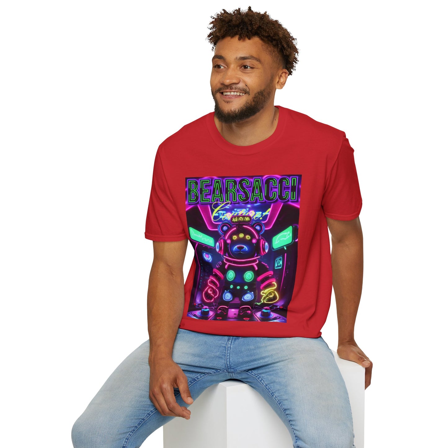 Fake Designer™: Neon Teddy Bear│ Softsyle T-shirt