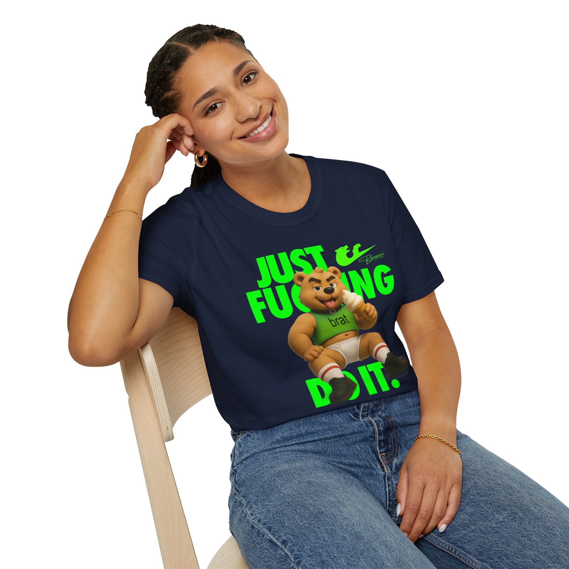 Bearsacci™ X Dominion: Just Fucking Do It Brat Teddy Bear│ Softsyle T-shirt