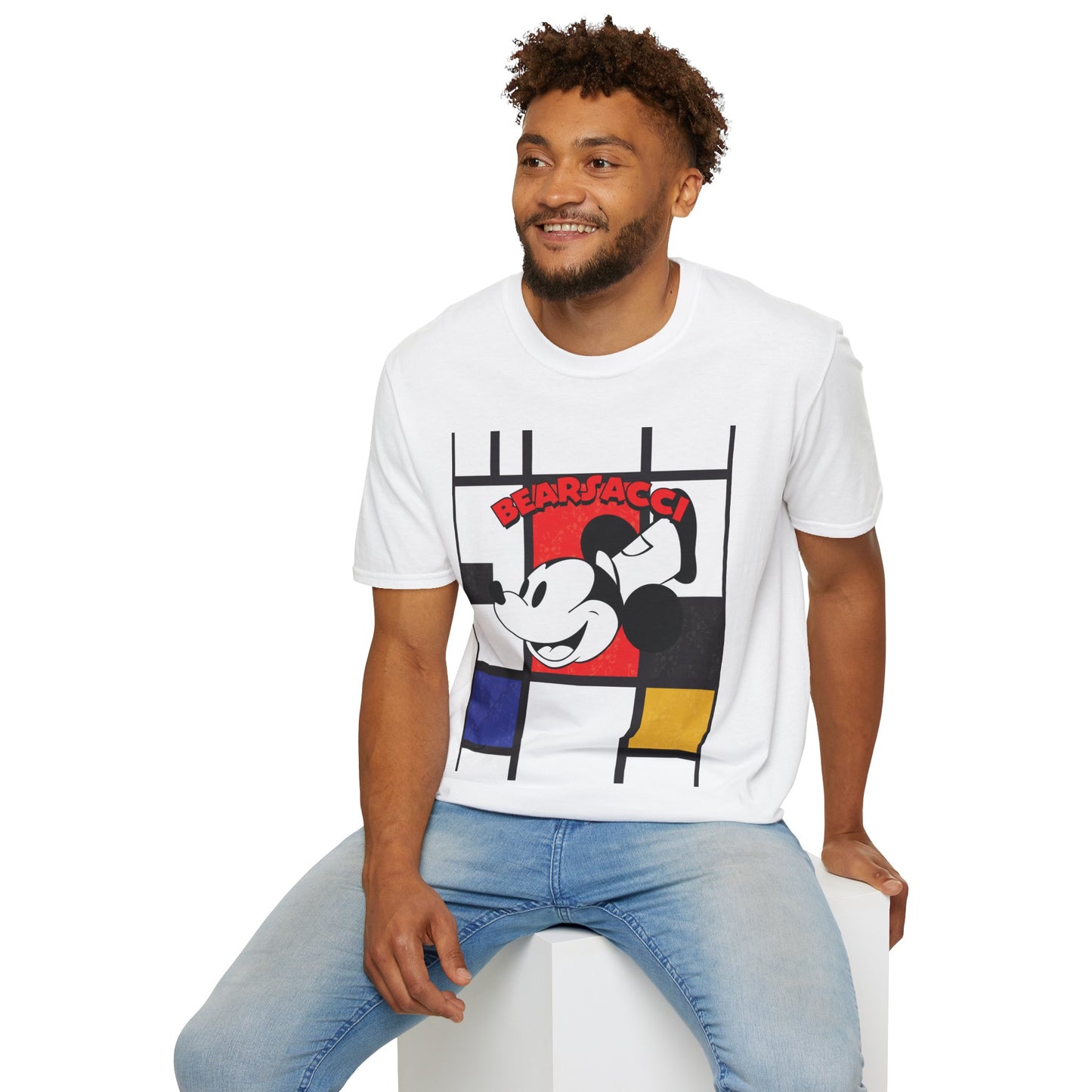 HyperPop™: Mondrian Steamboat Willie│ Softsyle T-shirt