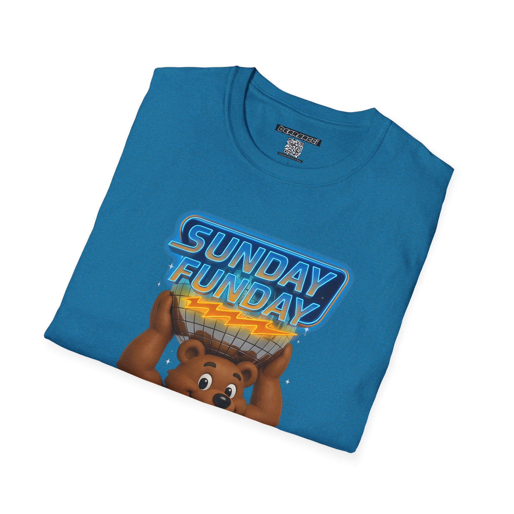 Bearsacci™: Sunday Funday Atlas Disco Bear Remix│ Softsyle T-shirt