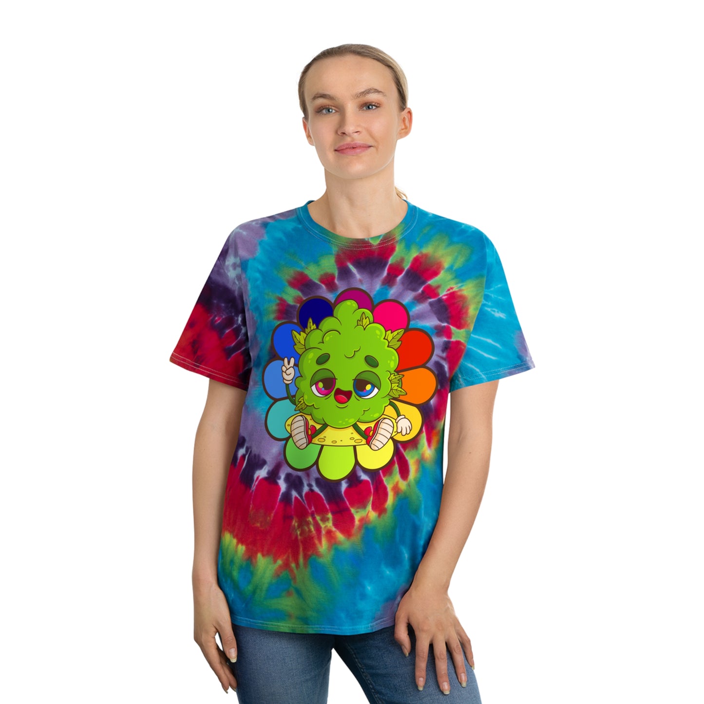 Stoney: Rainbow Leaf │ Tie-Dye Tee, Spiral