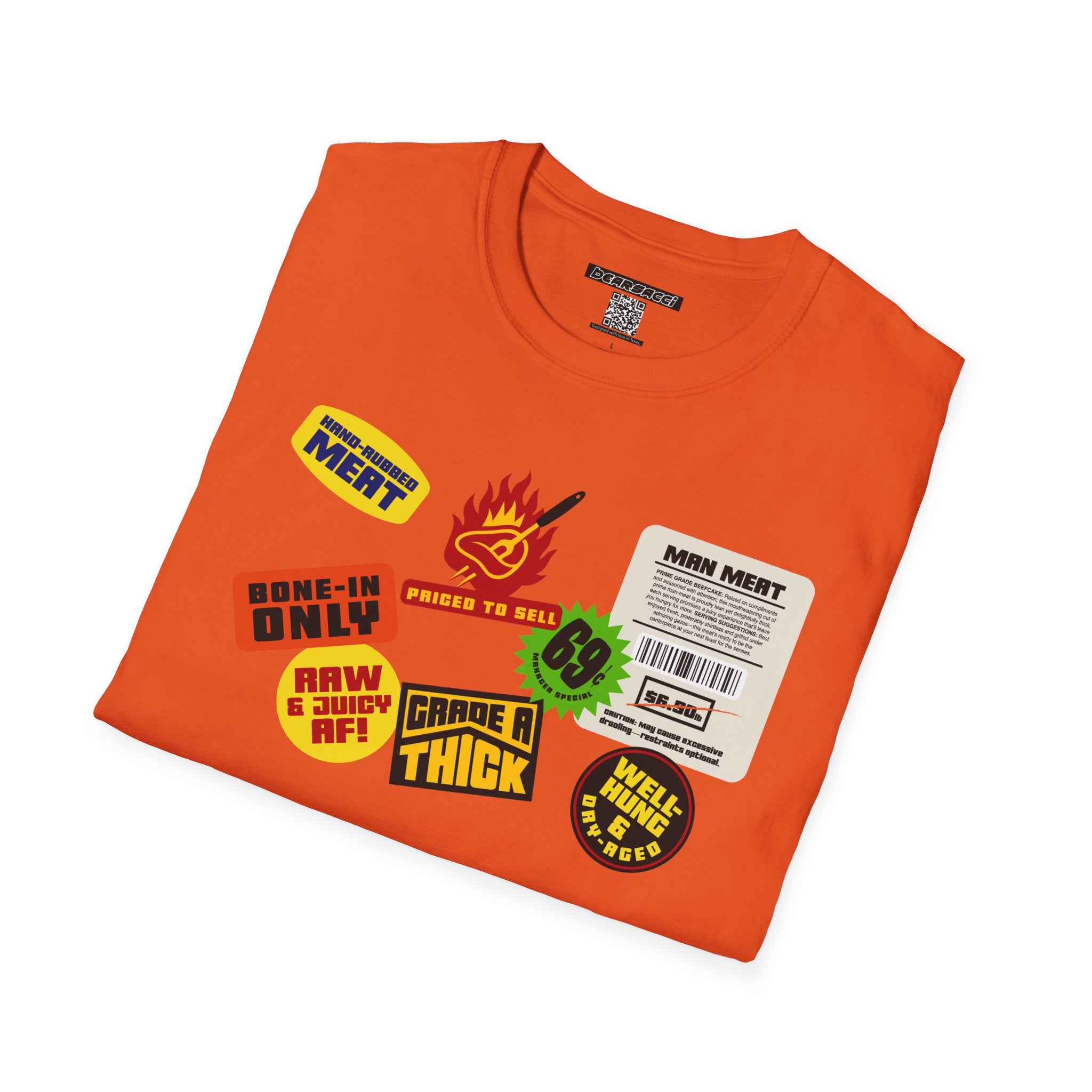 Bearmart®: Butcher Isle Meat Stickers (1990s Colorway) │Softsyle T-shirt