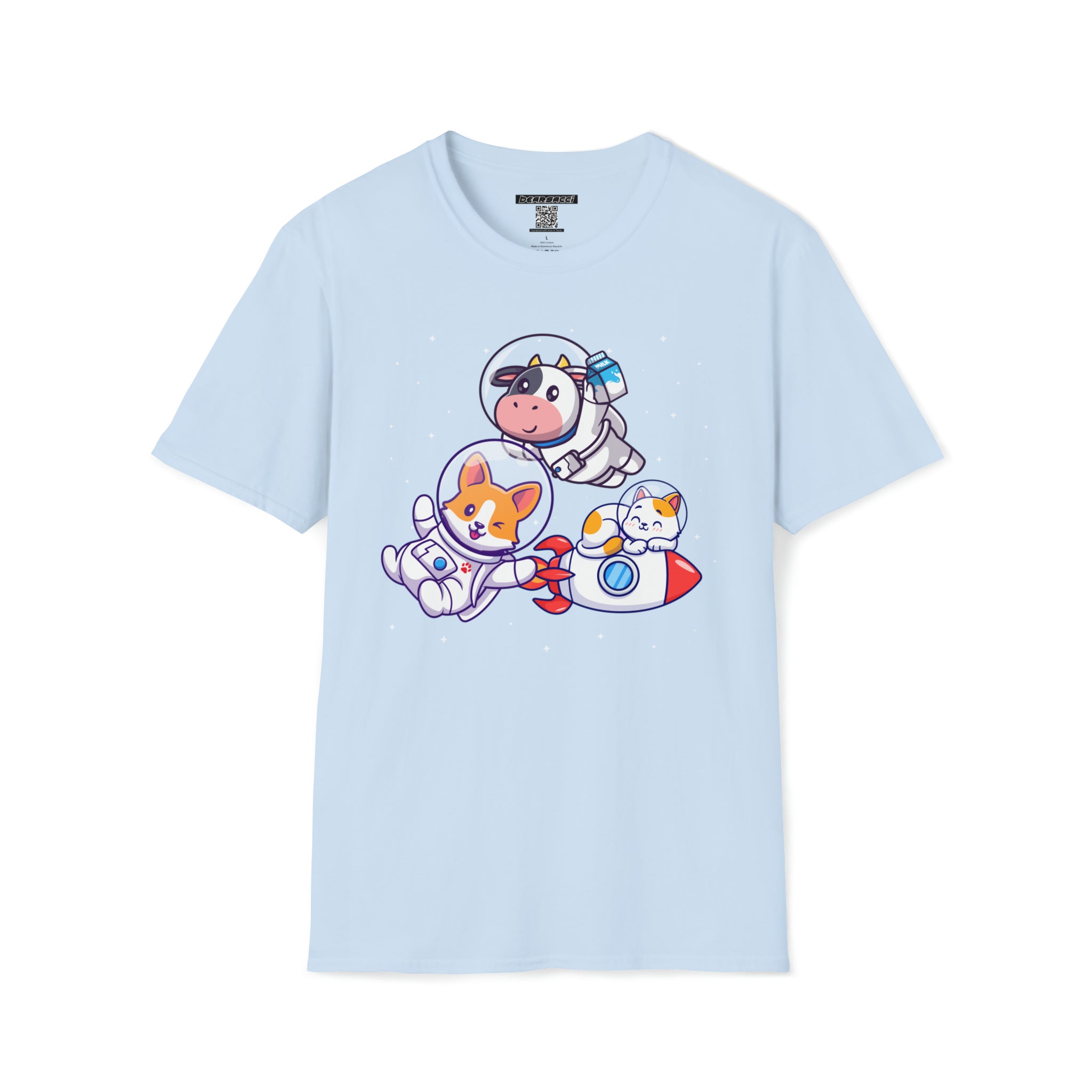HyperPop™: Cow, Dog & Cat In Space │ Softsyle T-shirt
