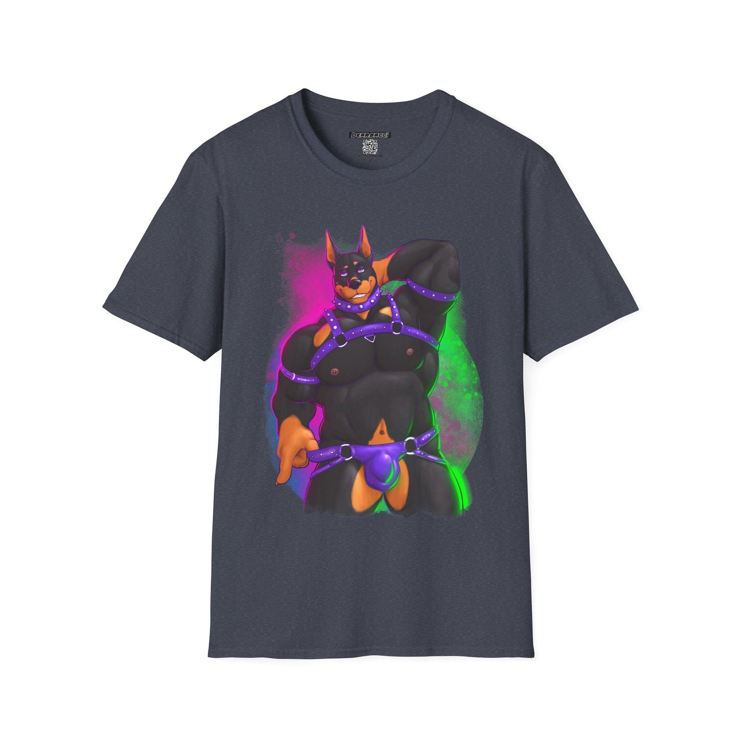 YIFF™: Neon Pup Doberman │ Softsyle T-shirt