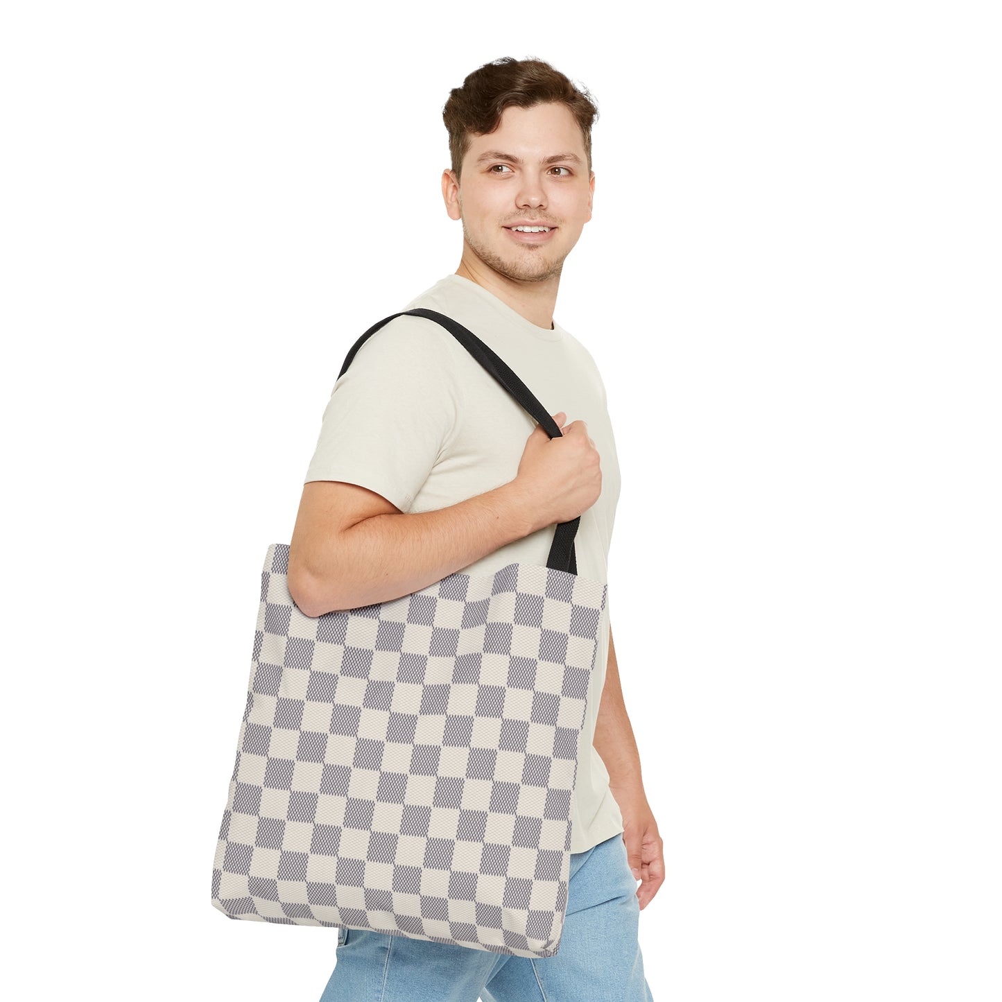 Azure Checkerboard │ Everyday Tote Bag