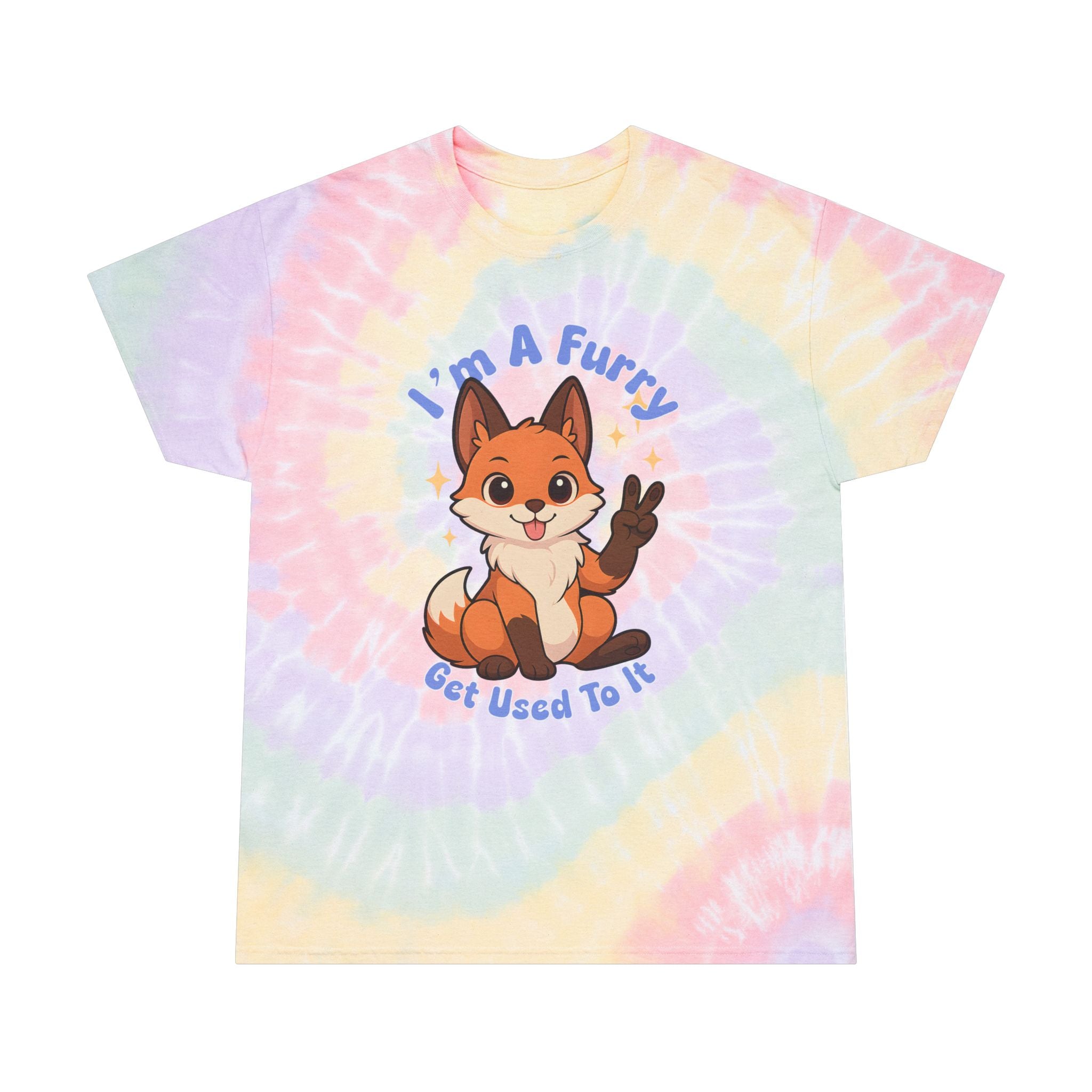 YIFF®: I'm A Furry, Get Used To It │ Soft Tie-Dye Tee, Spiral