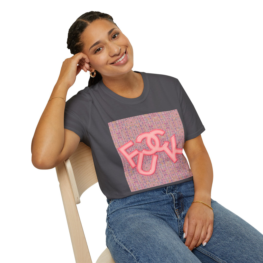 Fake Designer™: Pink Tweed Fuck│ Softsyle T-shirt