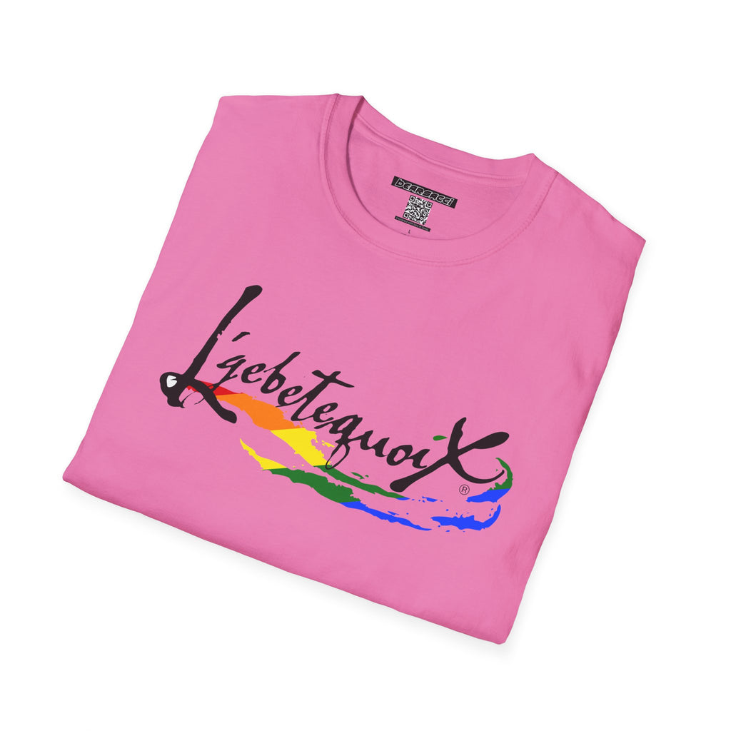 HyperPop® X FakeDesigner®: L’gbetegquoix (LGBT) Rainbow Version │ Softsyle T-shirt