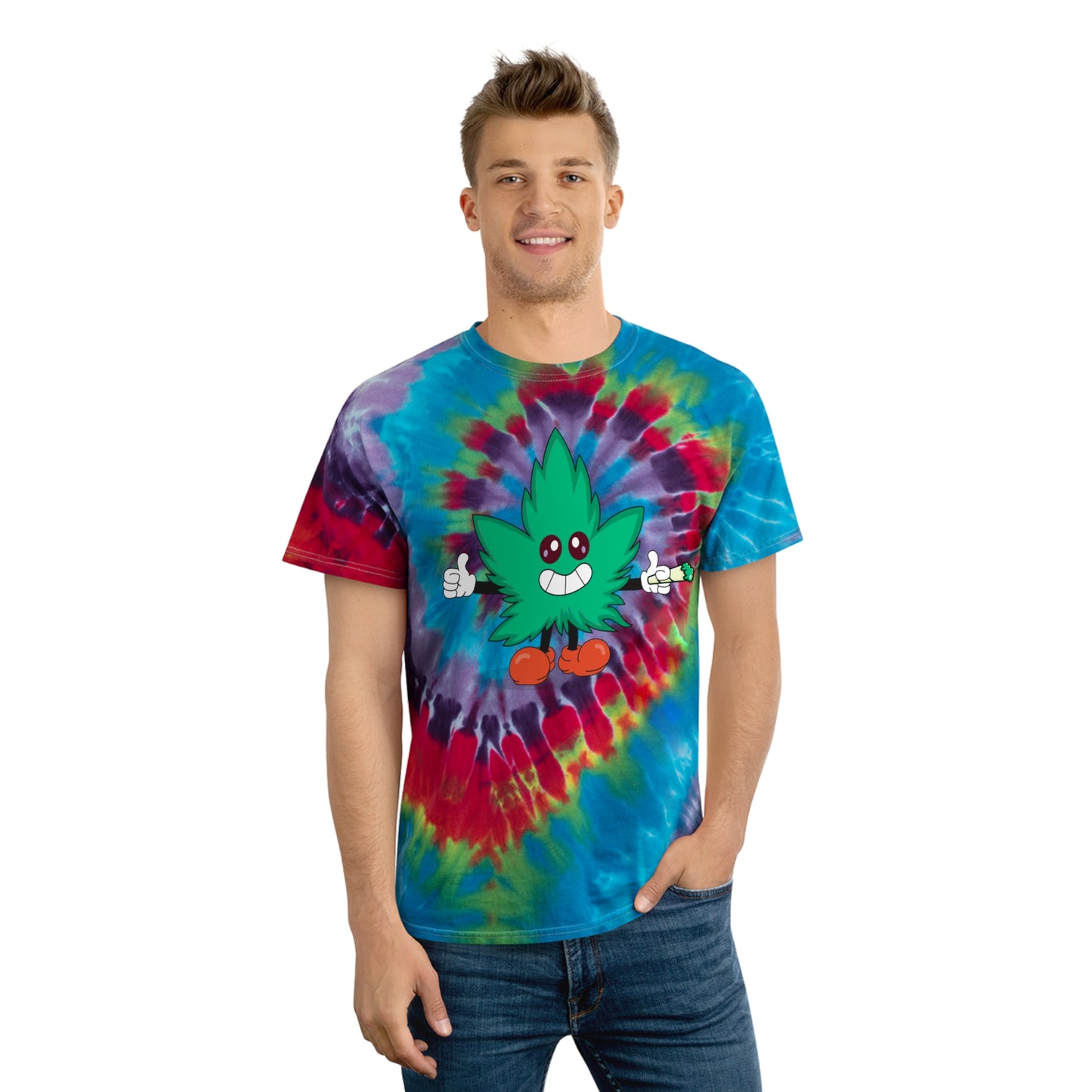 Stoney: Happy Leaf │ Tie-Dye Tee, Spiral