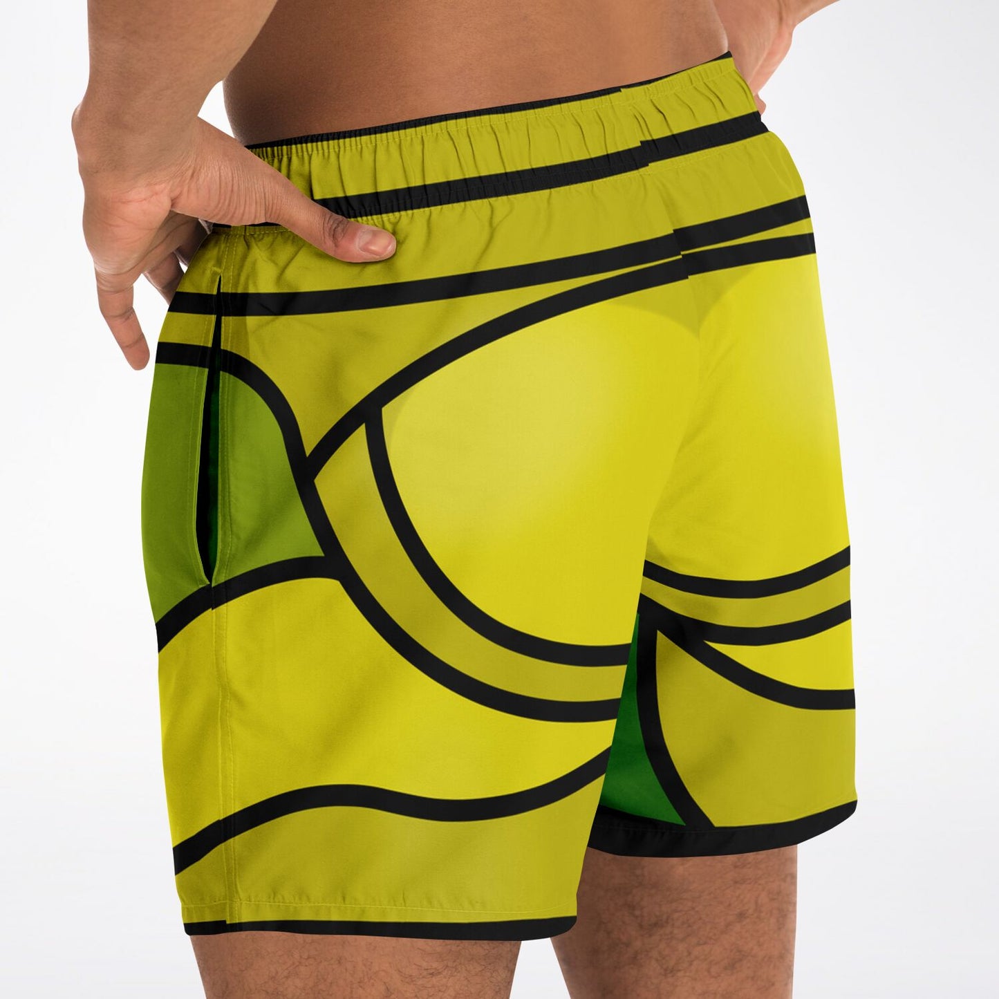 Zeus Riptide (Green) │ Trompe L'Oeil Swim Trunks