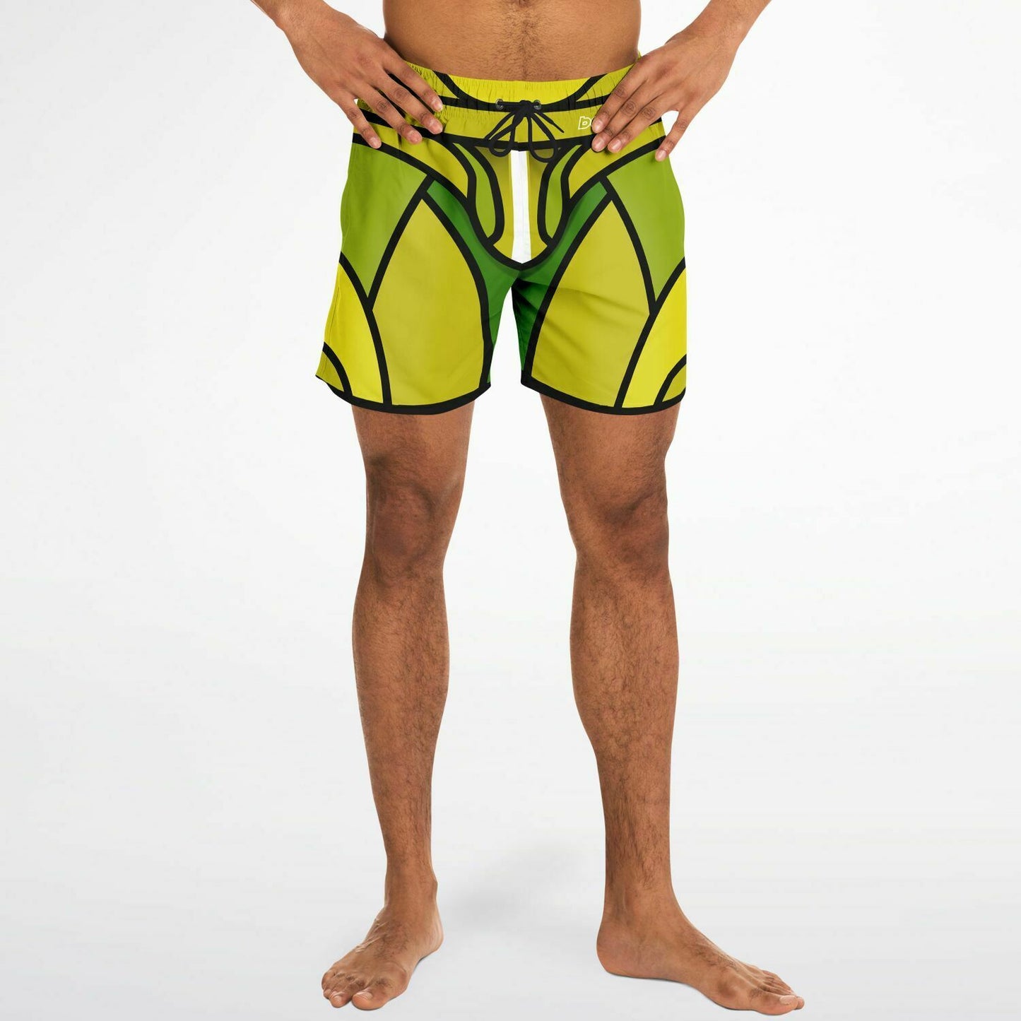 Zeus Riptide (Green) │ Trompe L'Oeil Swim Trunks