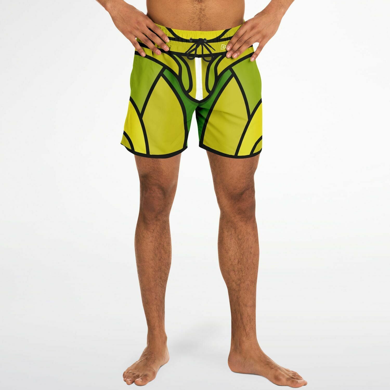 Zeus Riptide (Green) │ Trompe L'Oeil Swim Trunks