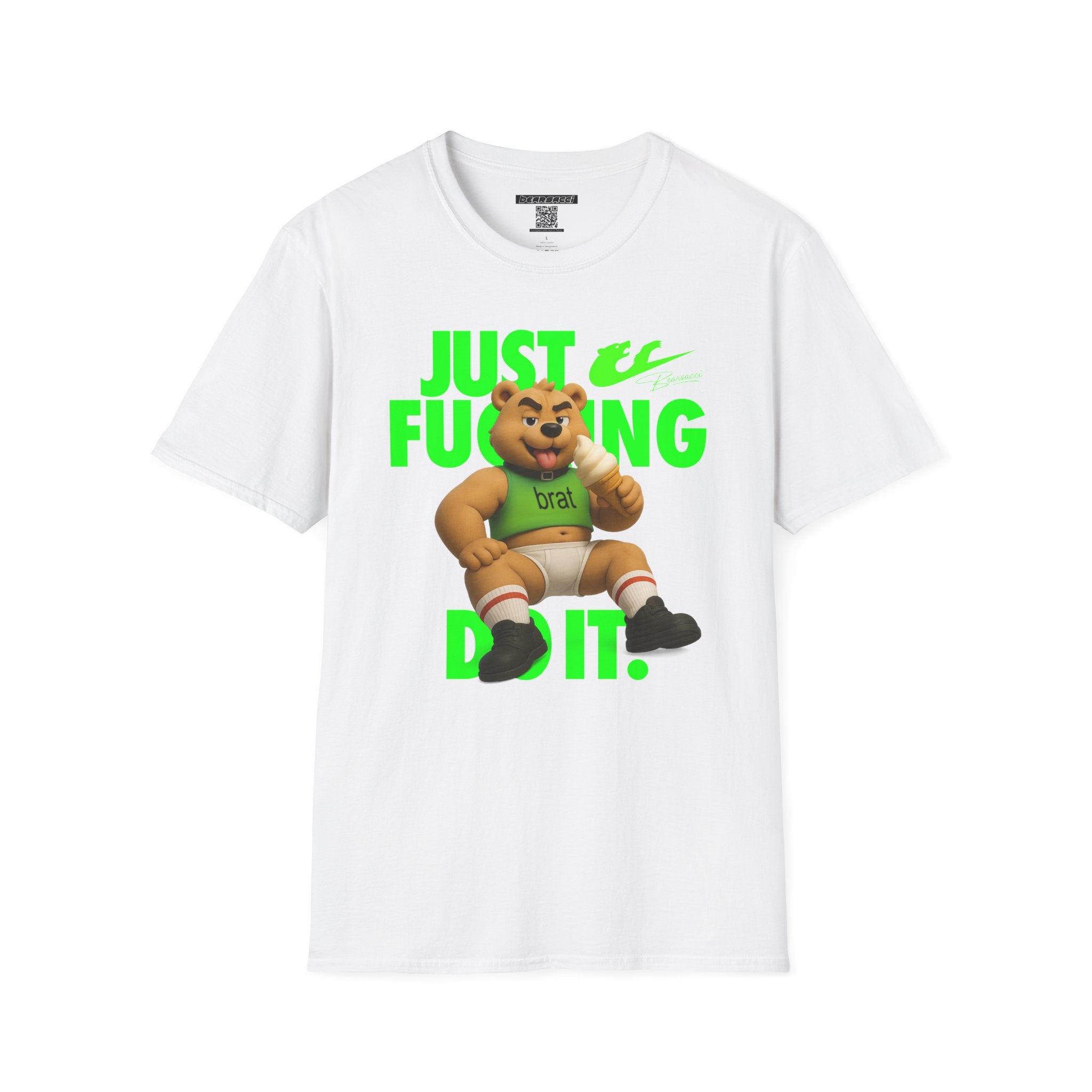 Bearsacci™ X Dominion: Just Fucking Do It Brat Teddy Bear│ Softsyle T-shirt