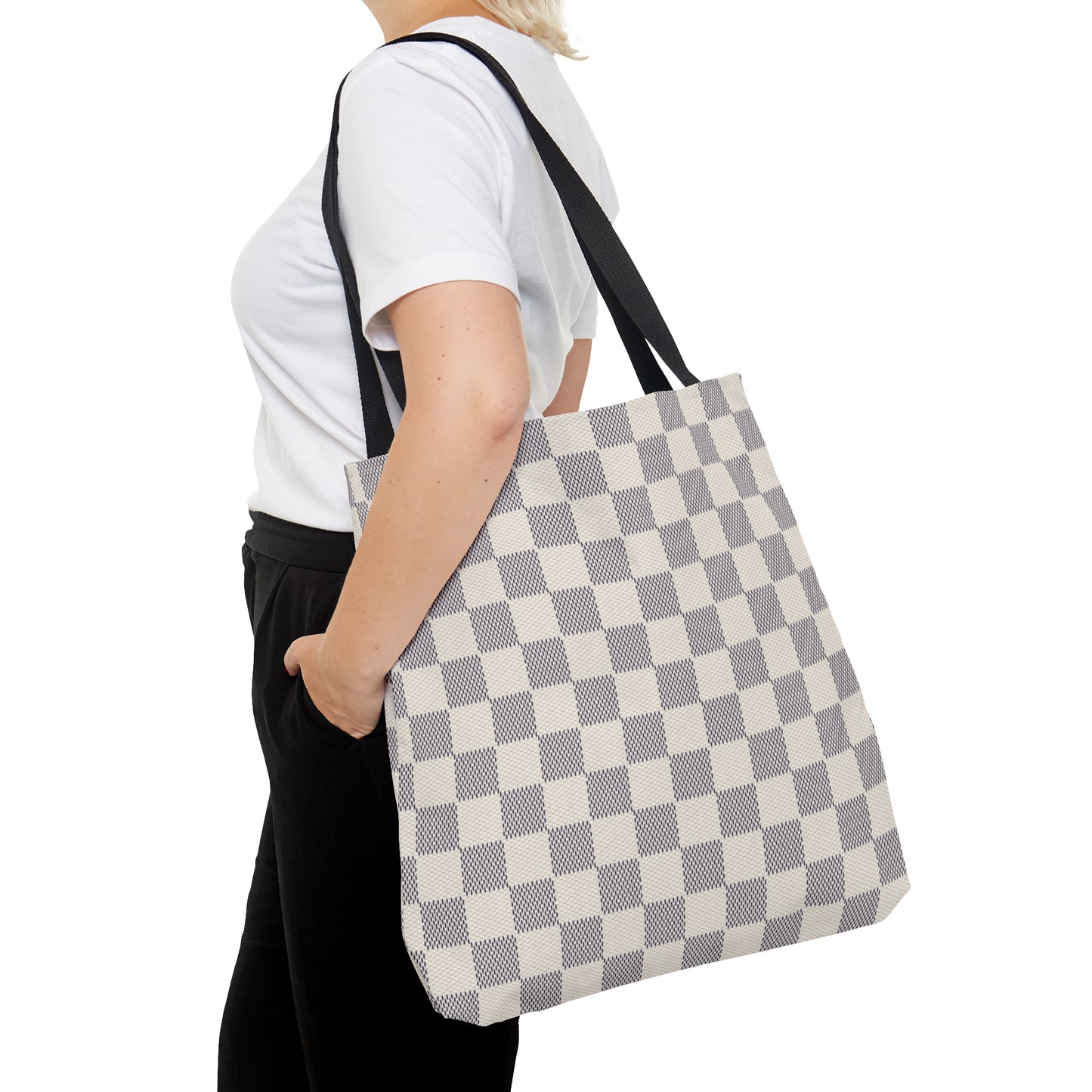 Azure Checkerboard │ Everyday Tote Bag