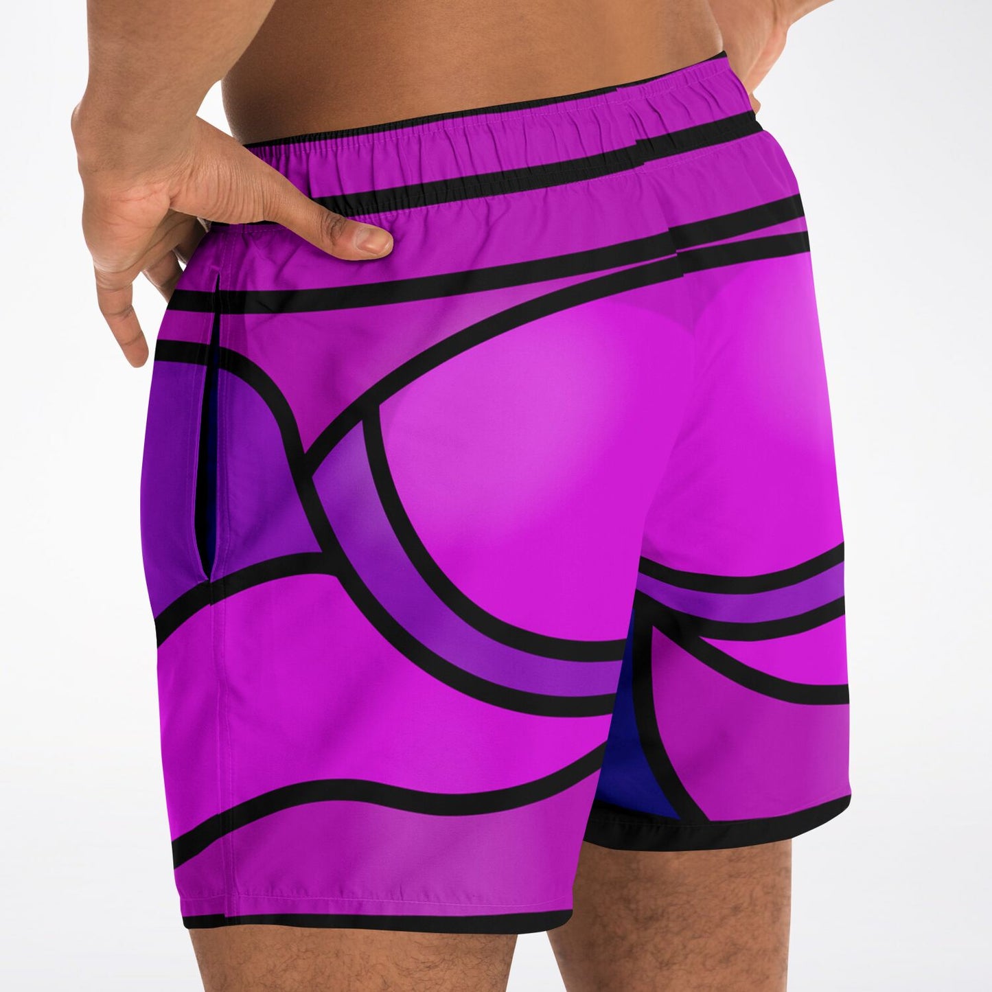 Zeus Riptide (Purple) │ Trompe L'Oeil Swim Trunks