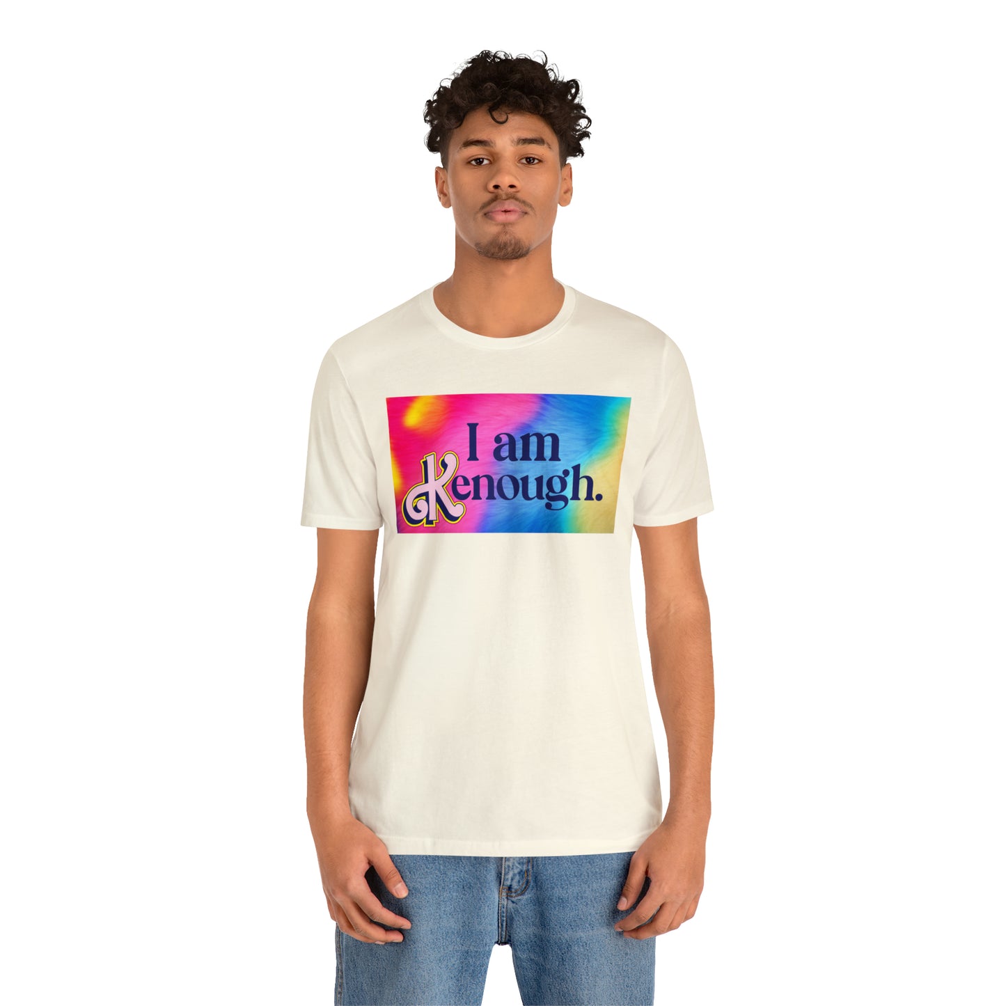 Bearbie: "I am Kenough" With Rainbow Background │ Premium Jersey T-shirt