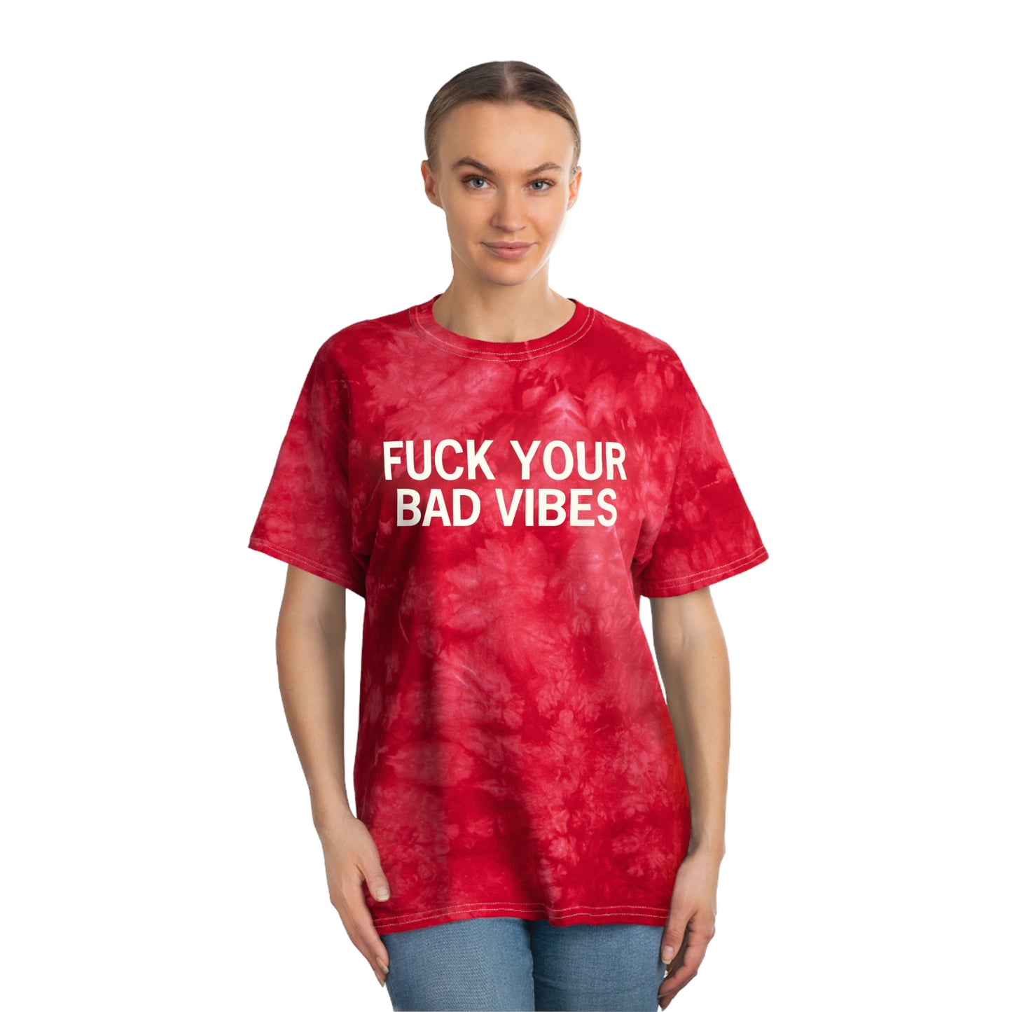 Stoney X Hollyweird: "Fuck Your Bad Vibes" │ Tie-Dye Tee, Spiral