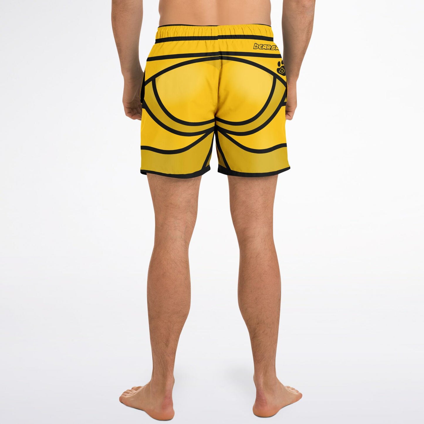 Zeus Riptide (Yellow) │ Trompe L'Oeil Swim Trunks